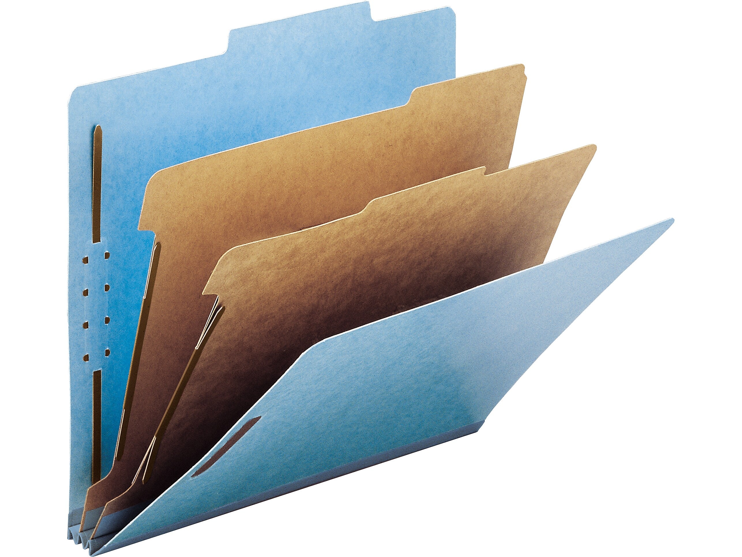 Smead 100% Recycled Pressboard Classification Folder, 2 Dividers, 2