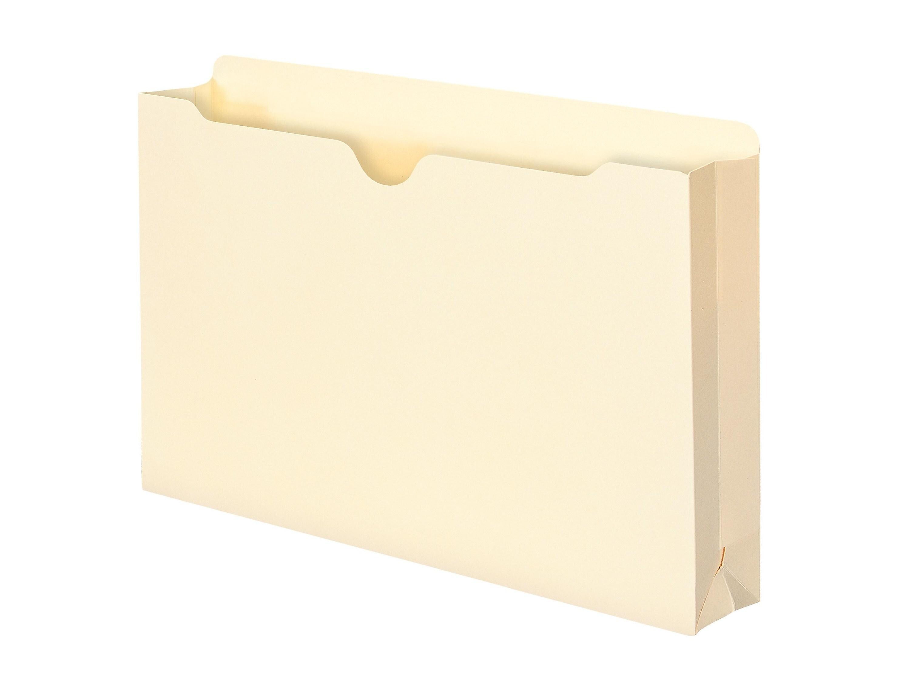 Smead 100% Recycled Reinforced File Jackets, Straight-Cut Tab, 2