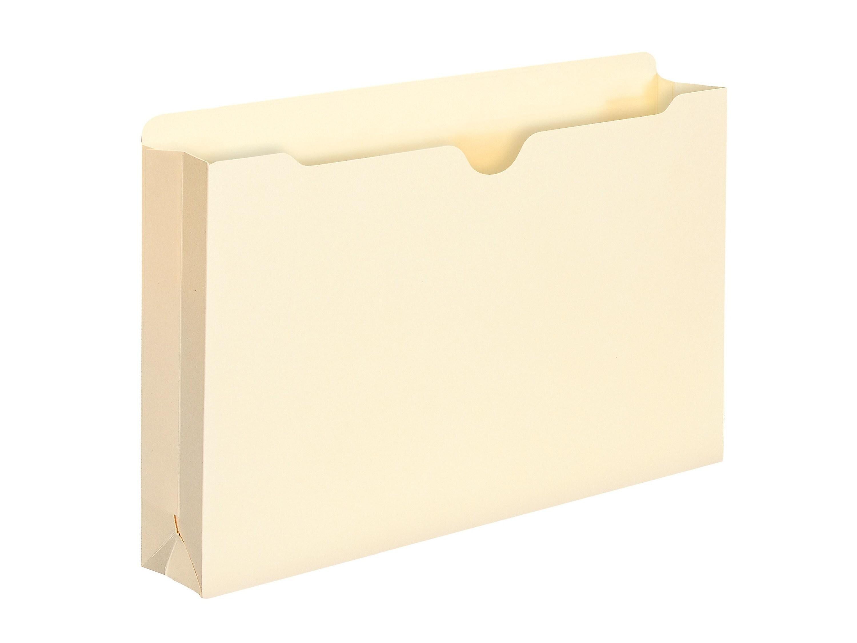 Smead 100% Recycled Reinforced File Jackets, Straight-Cut Tab, 2