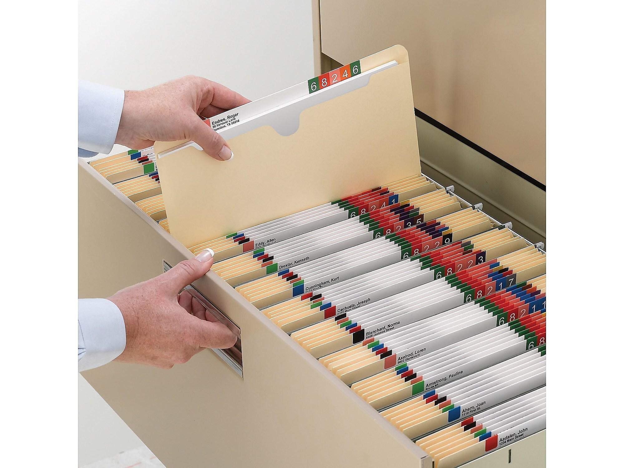 Smead 100% Recycled Reinforced File Jackets, Straight-Cut Tab, 2