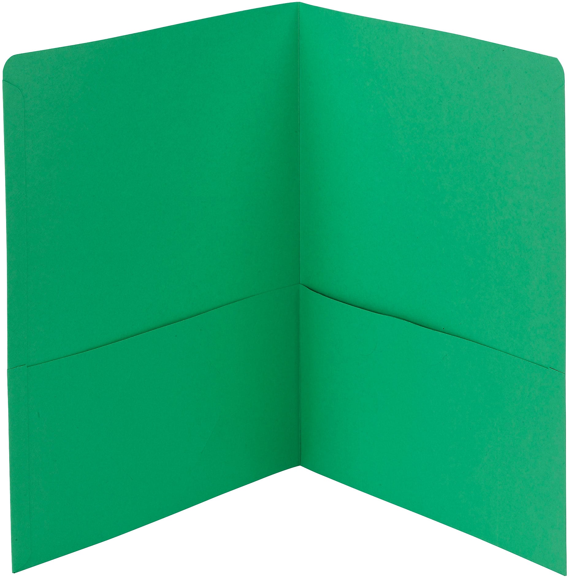 Smead 2-Pocket Portfolio Folder, Green, 25/Box