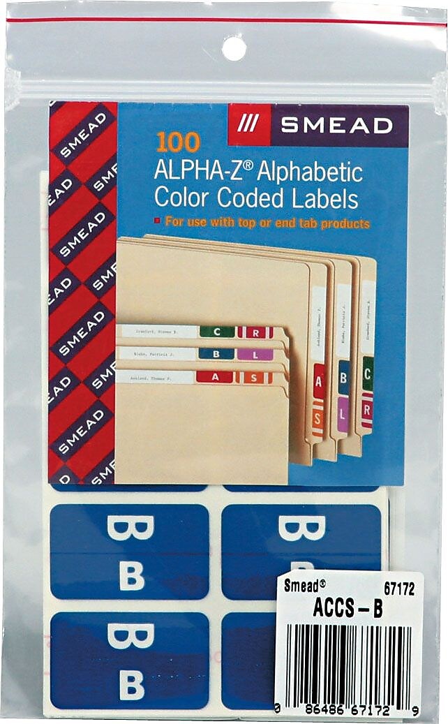 Smead® Alpha-Z Color-Coded Second Letter 