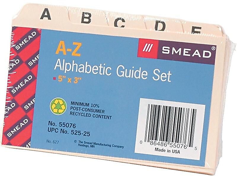 Smead Alphabetic  Index Card Files, 3