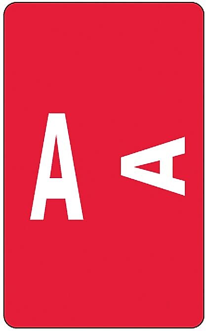 Smead AlphaZ ACCS Color-Coded Alphabetic Labels, A, Label Sheet, Red, 100/Pk