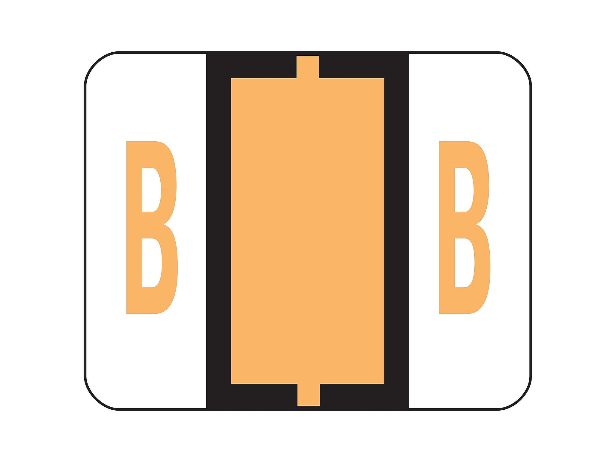 Smead BCCR Color Coded Alphabetic Labels, B, Light Orange, 500/Roll