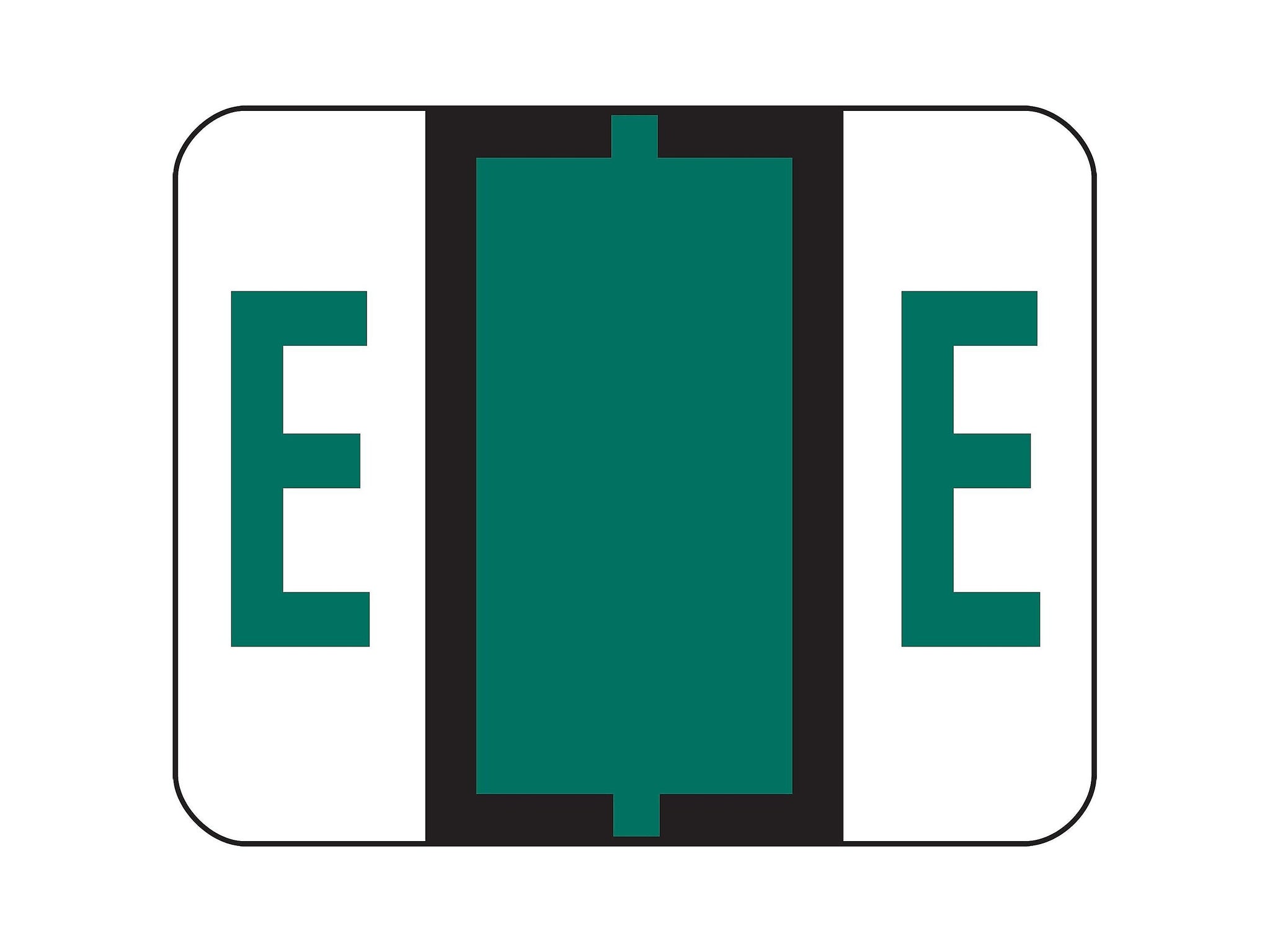 Smead BCCR Color Coded Alphabetic Labels, E, Dark Green, 500/Roll