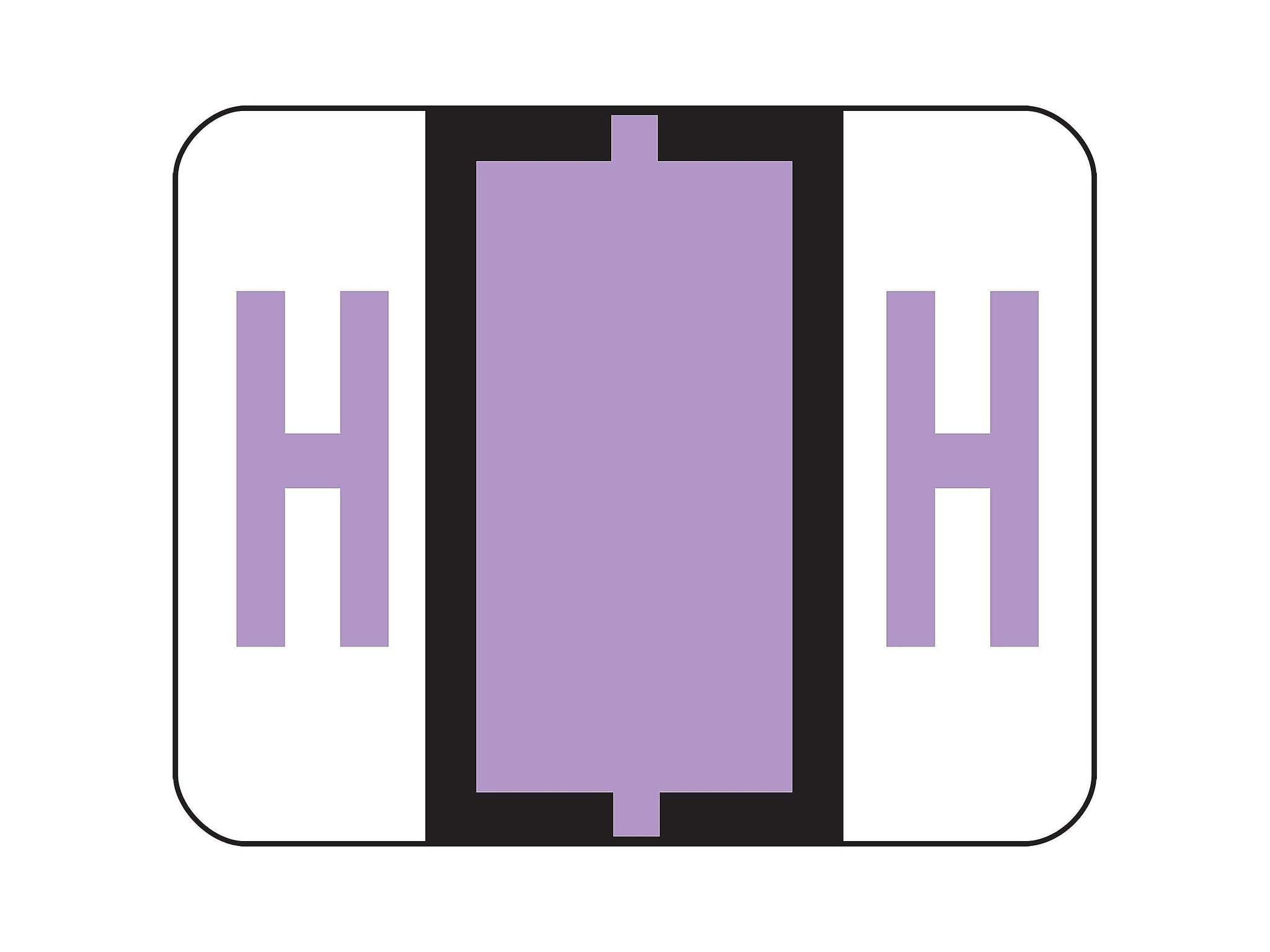 Smead BCCR Color Coded Alphabetic Labels, H, Lavender, 500/Roll