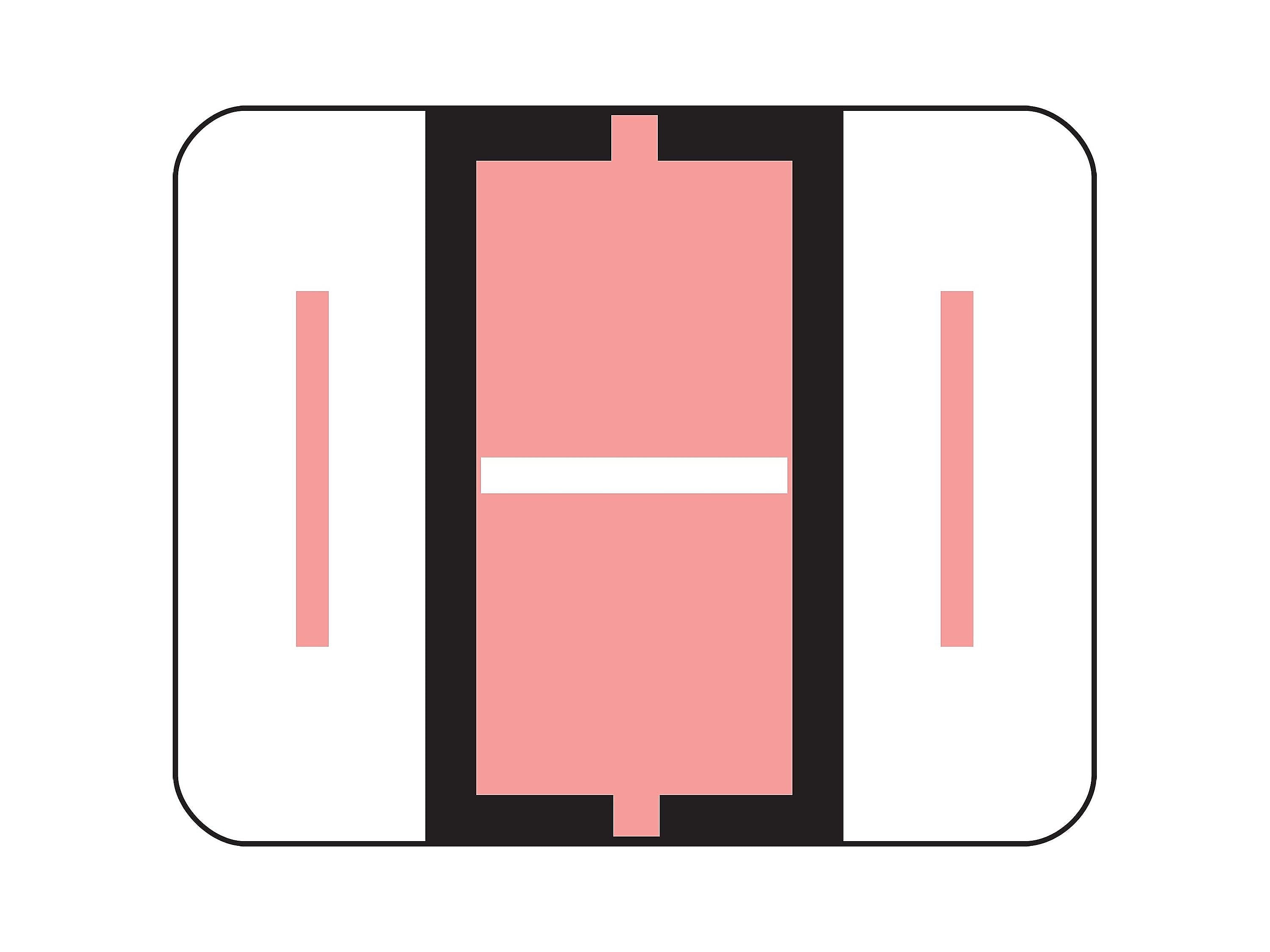 Smead BCCR Color Coded Alphabetic Labels, I, Pink, 500/Roll