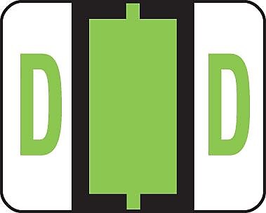 Smead BCCR Labels File Folder Label, D, Light Green, 500 Labels/Pack