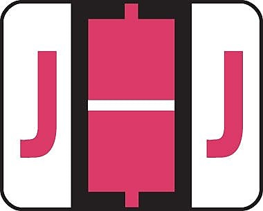 Smead BCCR Labels File Folder Label, J, Red, 500 Labels/Pack