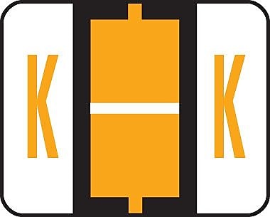 Smead BCCR Labels File Folder Label, K, Light Orange, 500 Labels/Pack