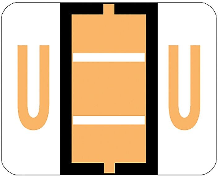 Smead BCCR Labels File Folder Label, U, Light Orange, 500 Labels/Pack
