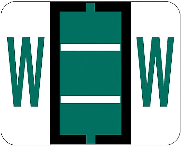 Smead BCCR Labels File Folder Label, W, Dark Green, 500 Labels/Pack