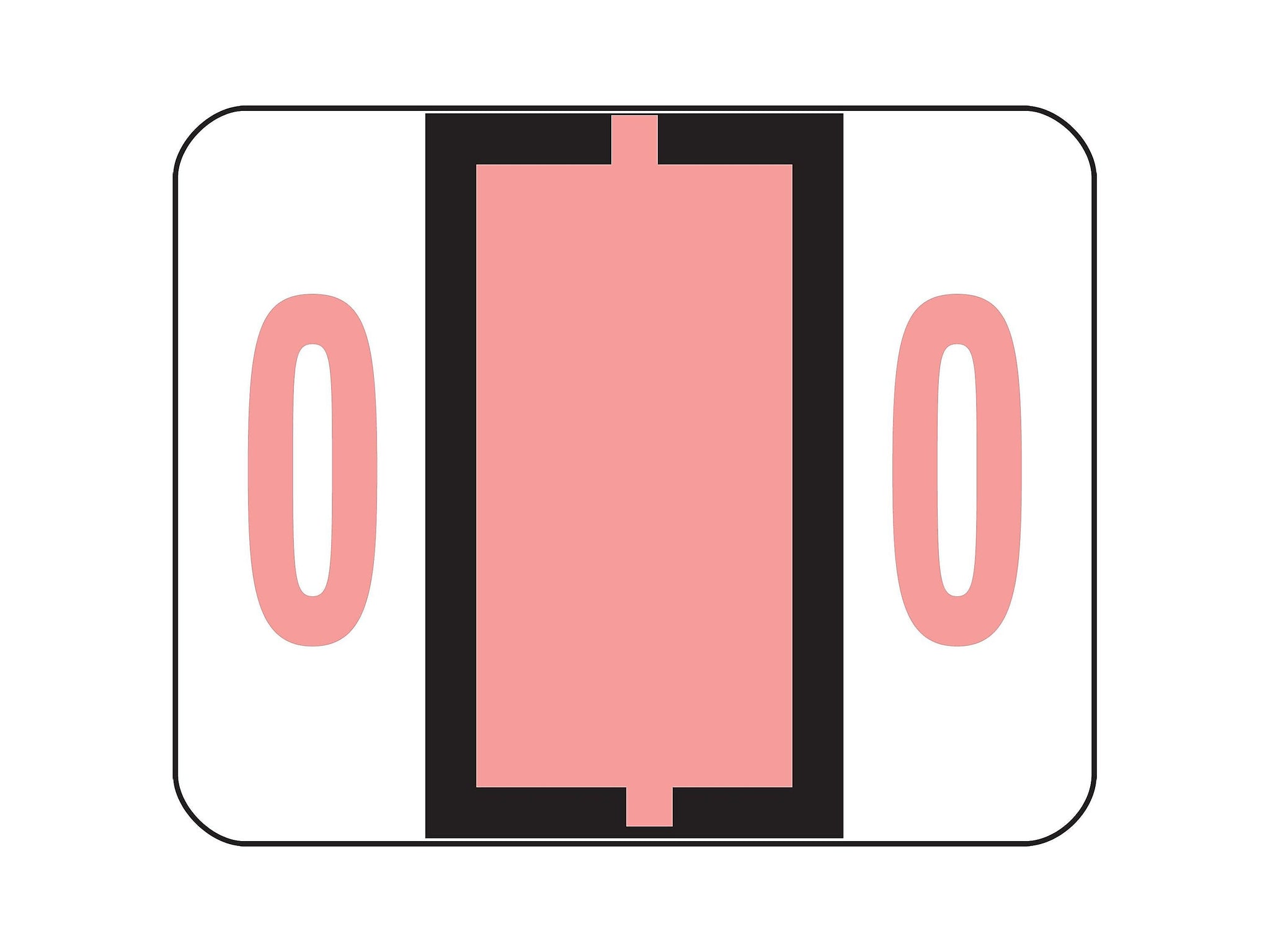 Smead BCCRN Color Coded Numeric Labels, 0, Pink, 500/Roll