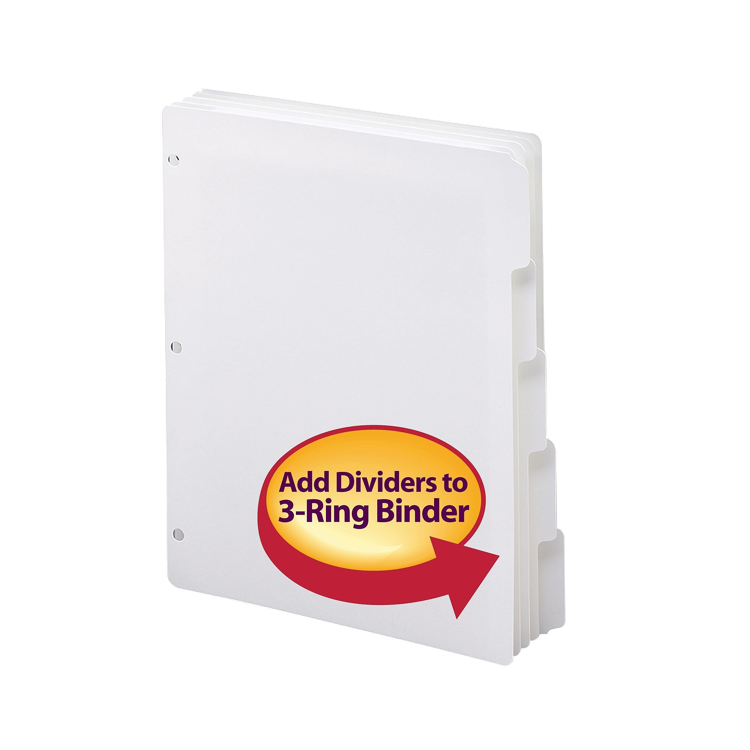 Smead Blank Dividers, 5-Tab, White, 20 Sets/Box