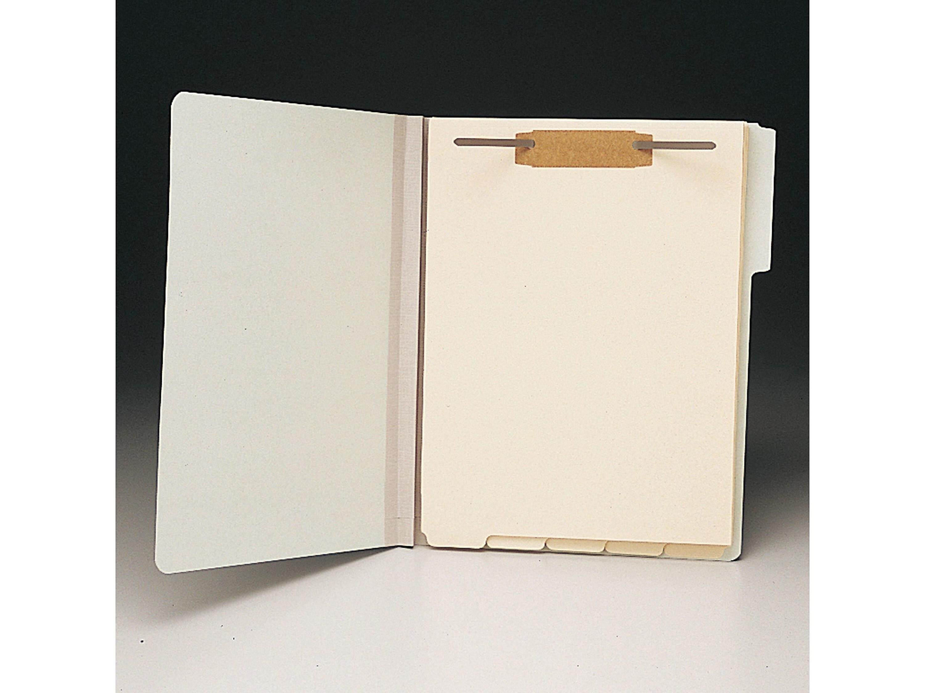 Smead Bottom Tab Filing Dividers with Fasteners, Letter Size, Manila, 50/Pack