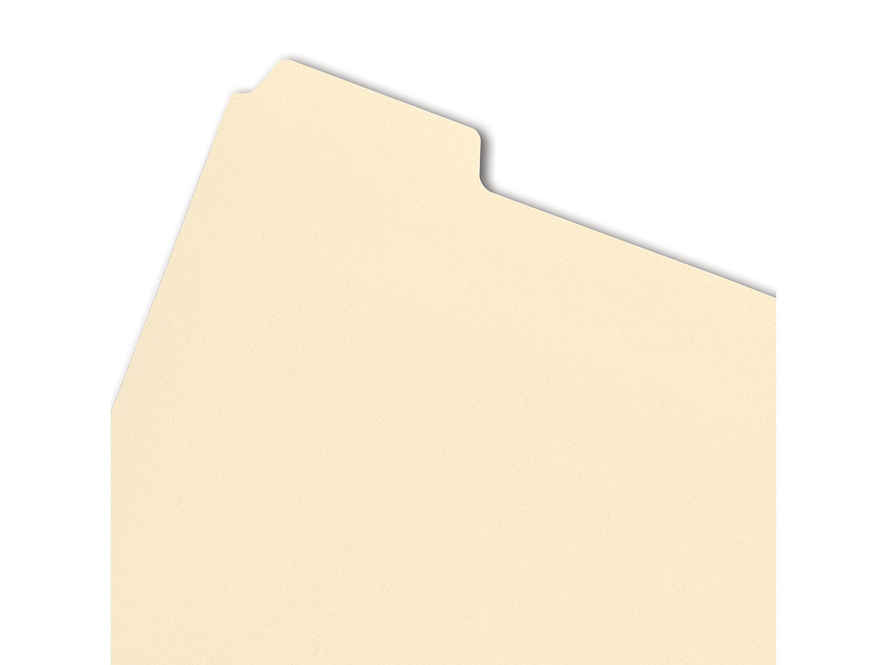 Smead Bottom Tab Filing Dividers with Fasteners, Letter Size, Manila, 50/Pack