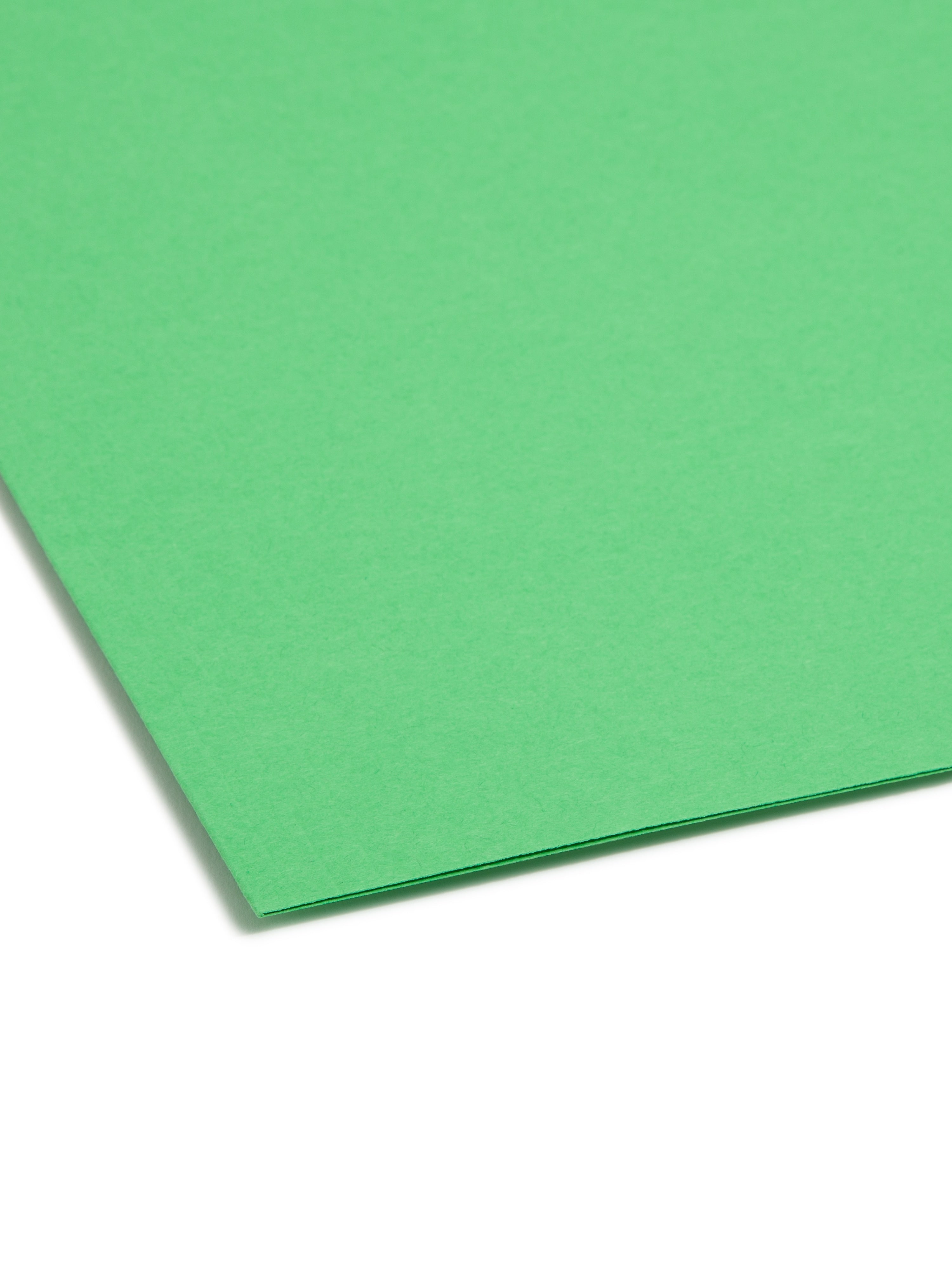 Smead Card Stock Classification Folders, Reinforced 1/3-Cut Tab, Legal Size, Green, 50/Box