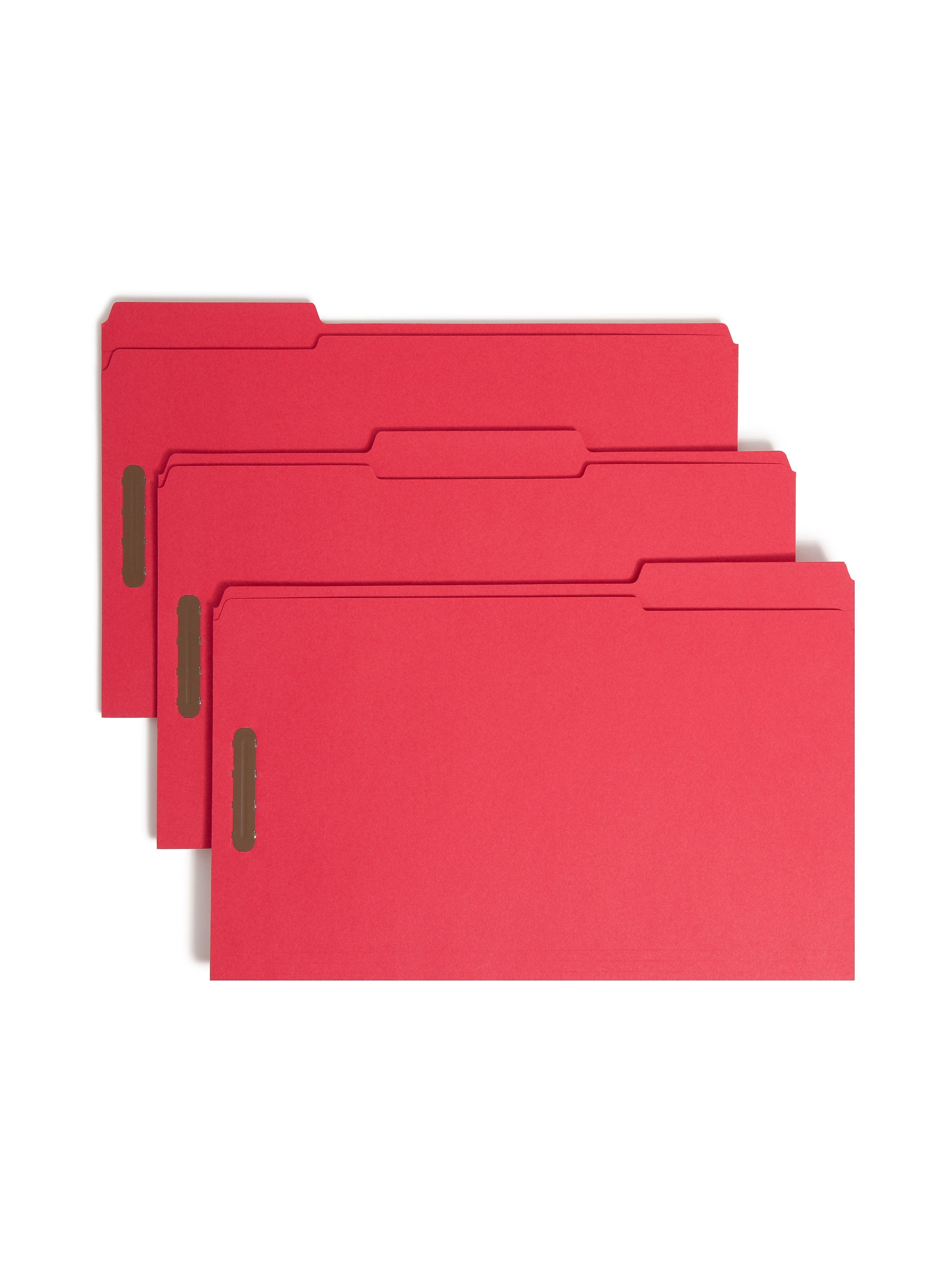 Smead Card Stock Classification Folders, Reinforced 1/3-Cut Tab, Legal Size, Red, 50/Box