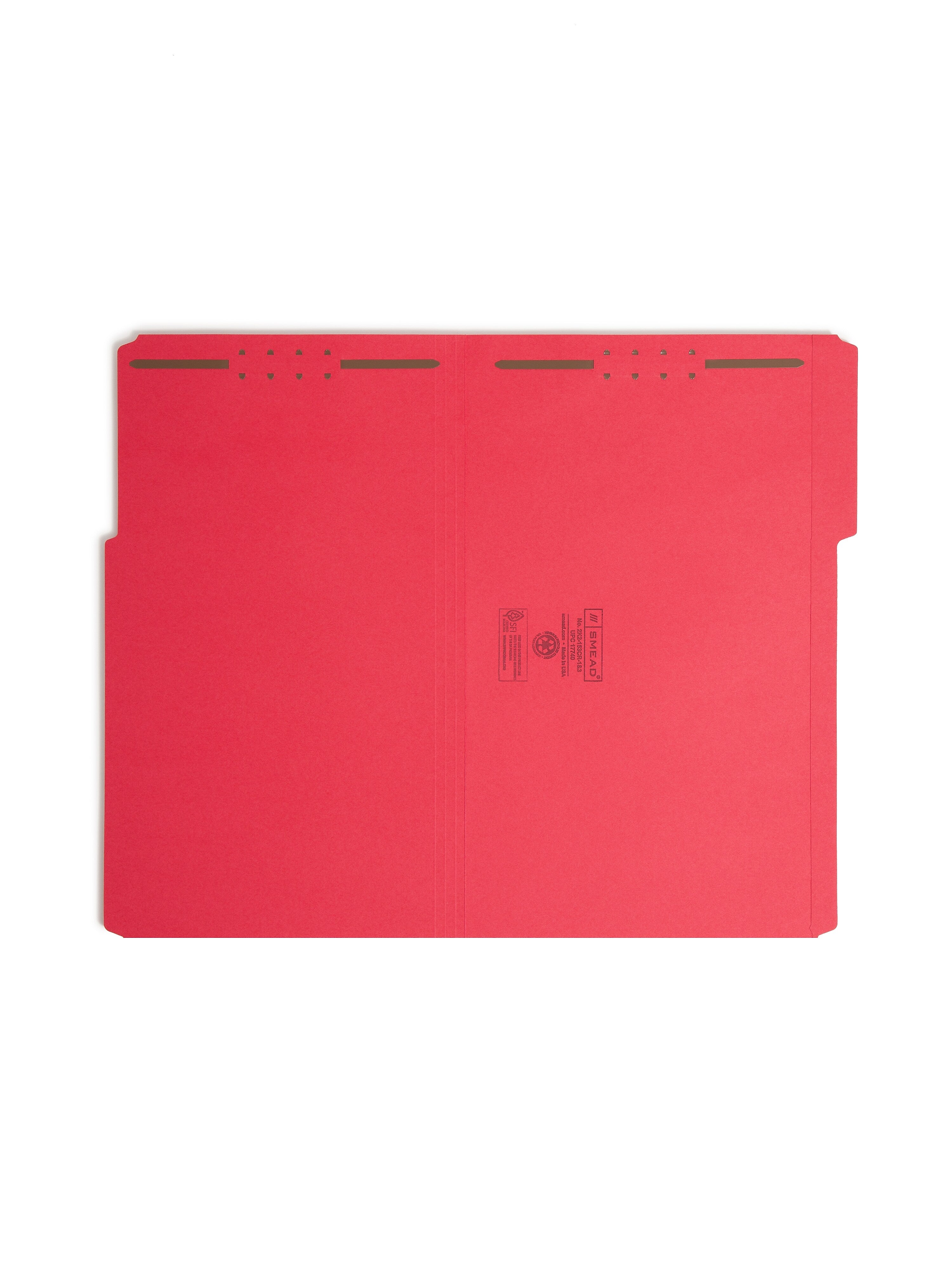Smead Card Stock Classification Folders, Reinforced 1/3-Cut Tab, Legal Size, Red, 50/Box