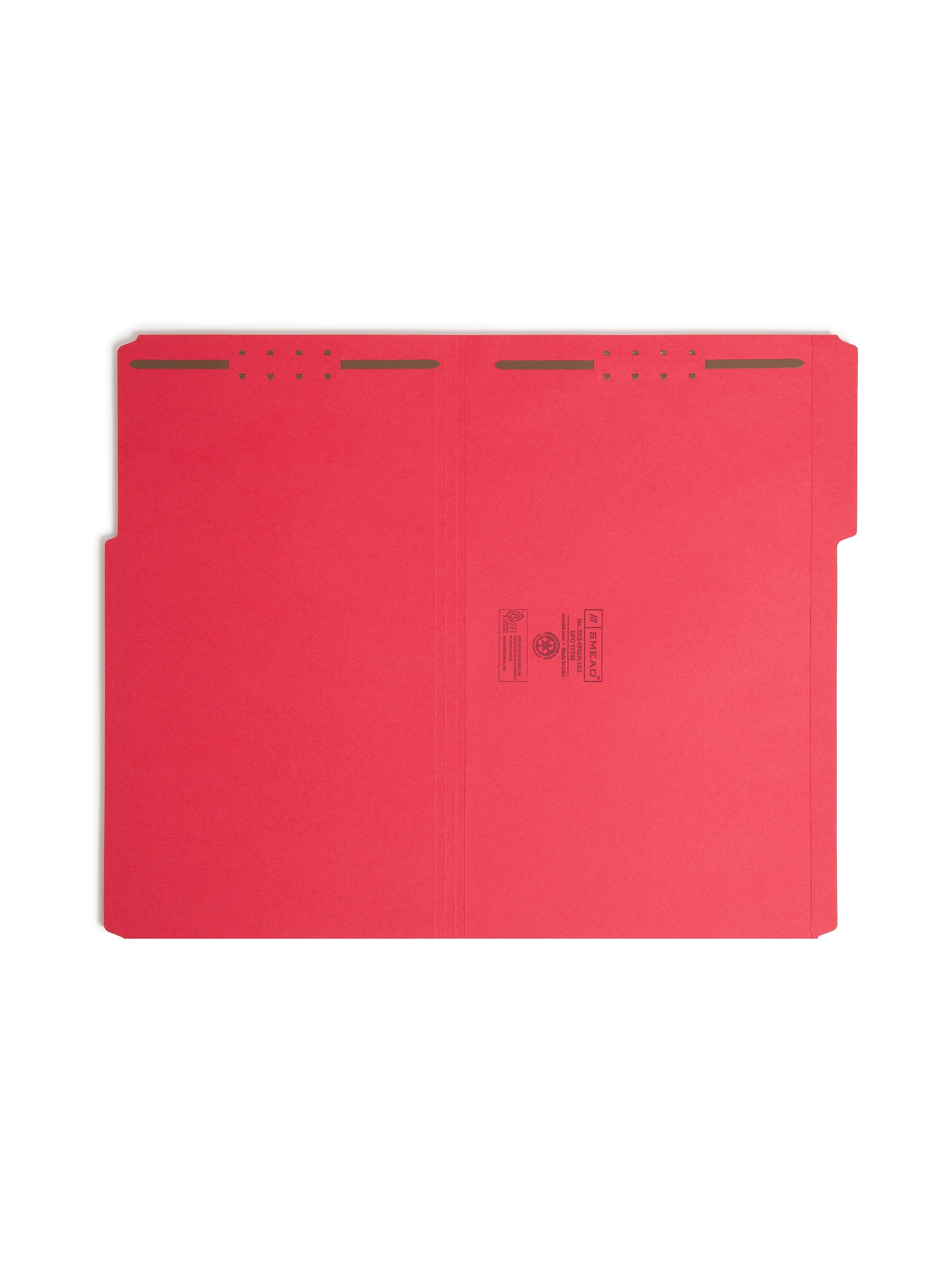 Smead Card Stock Classification Folders, Reinforced 1/3-Cut Tab, Legal Size, Red, 50/Box