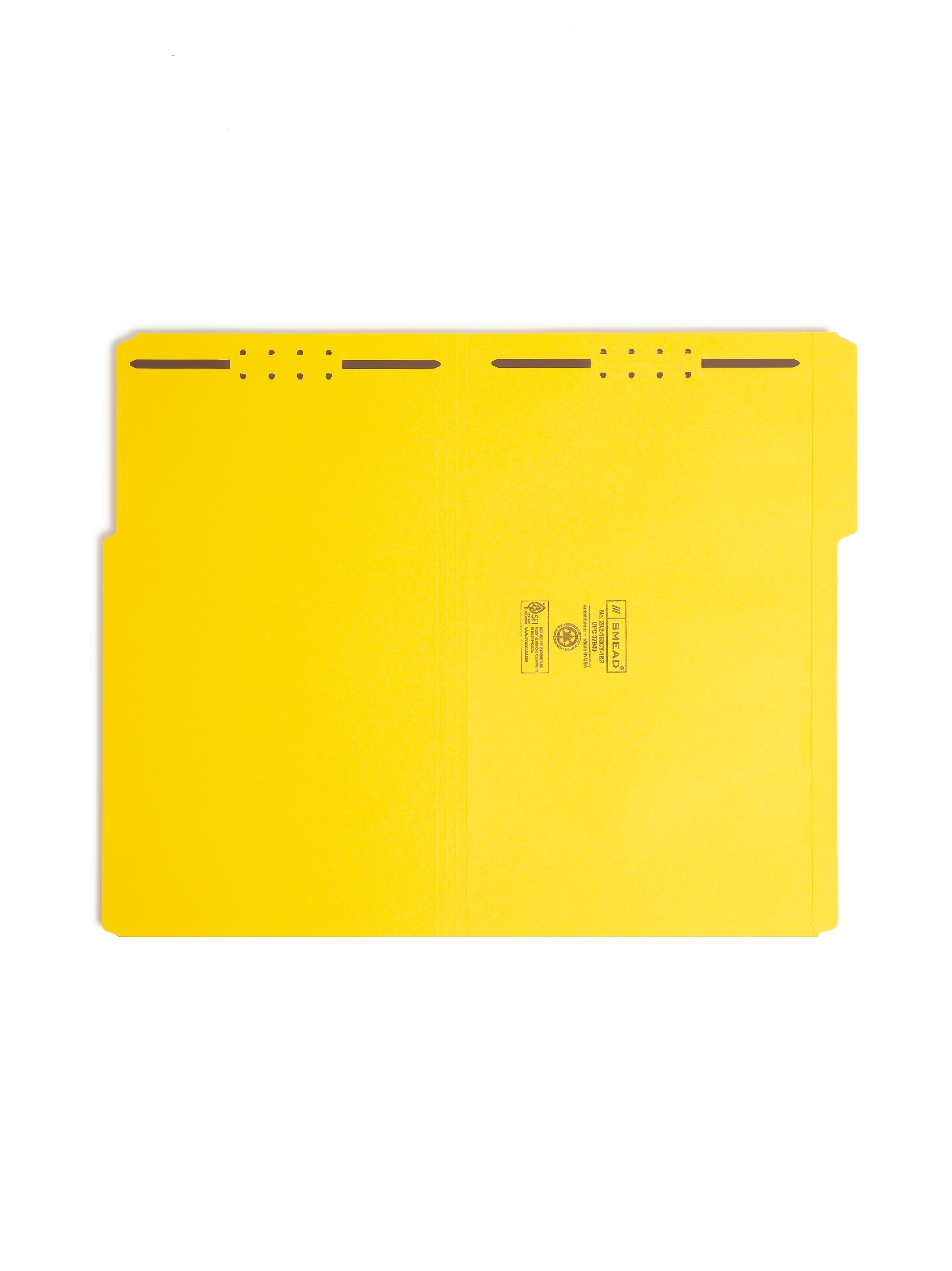 Smead Card Stock Classification Folders, Reinforced 1/3-Cut Tab, Legal Size, Yellow, 50/Box