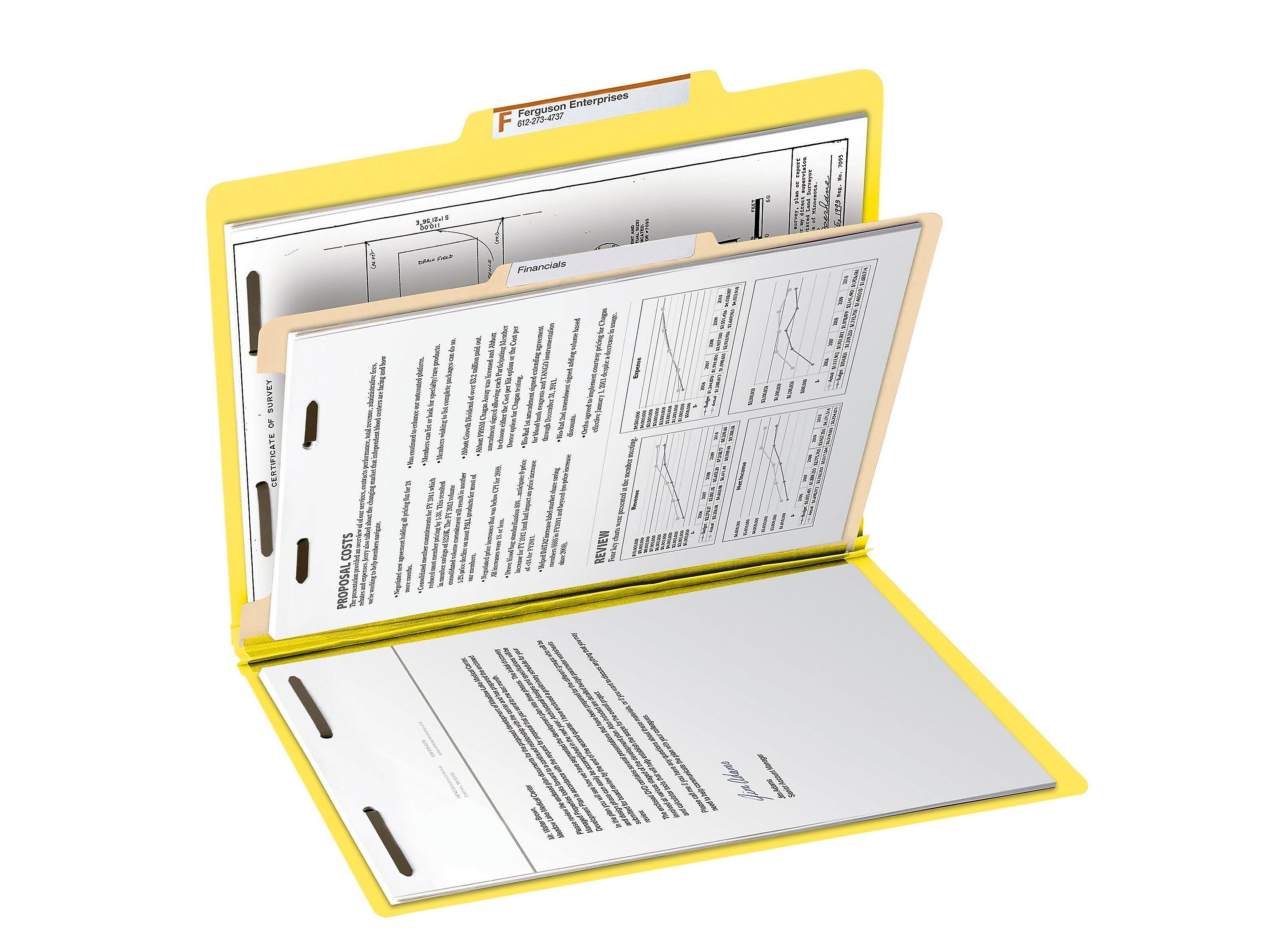 Smead Card Stock Heavy Duty Classification Folders, 2