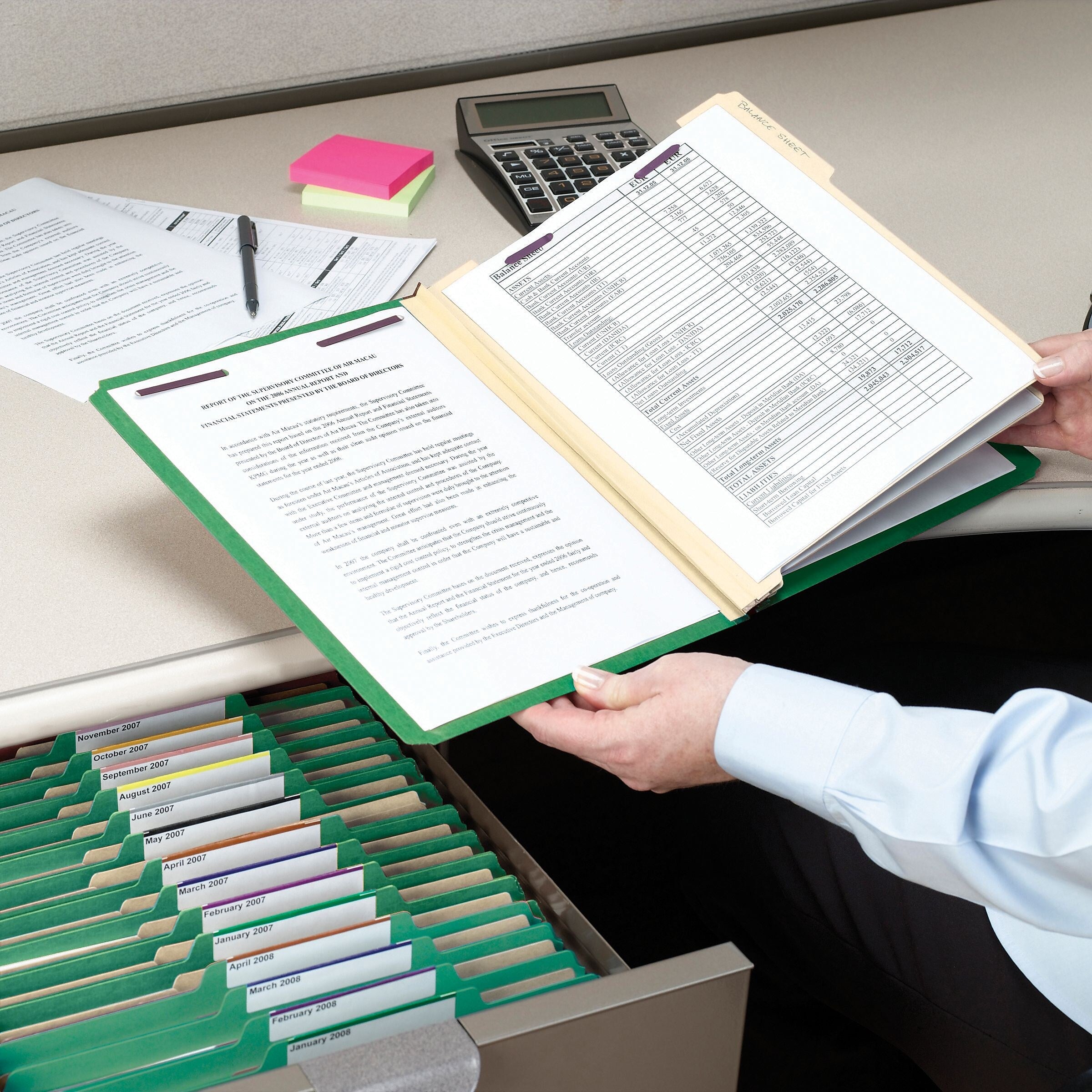 Smead Card Stock Heavy Duty Classification Folders, 2