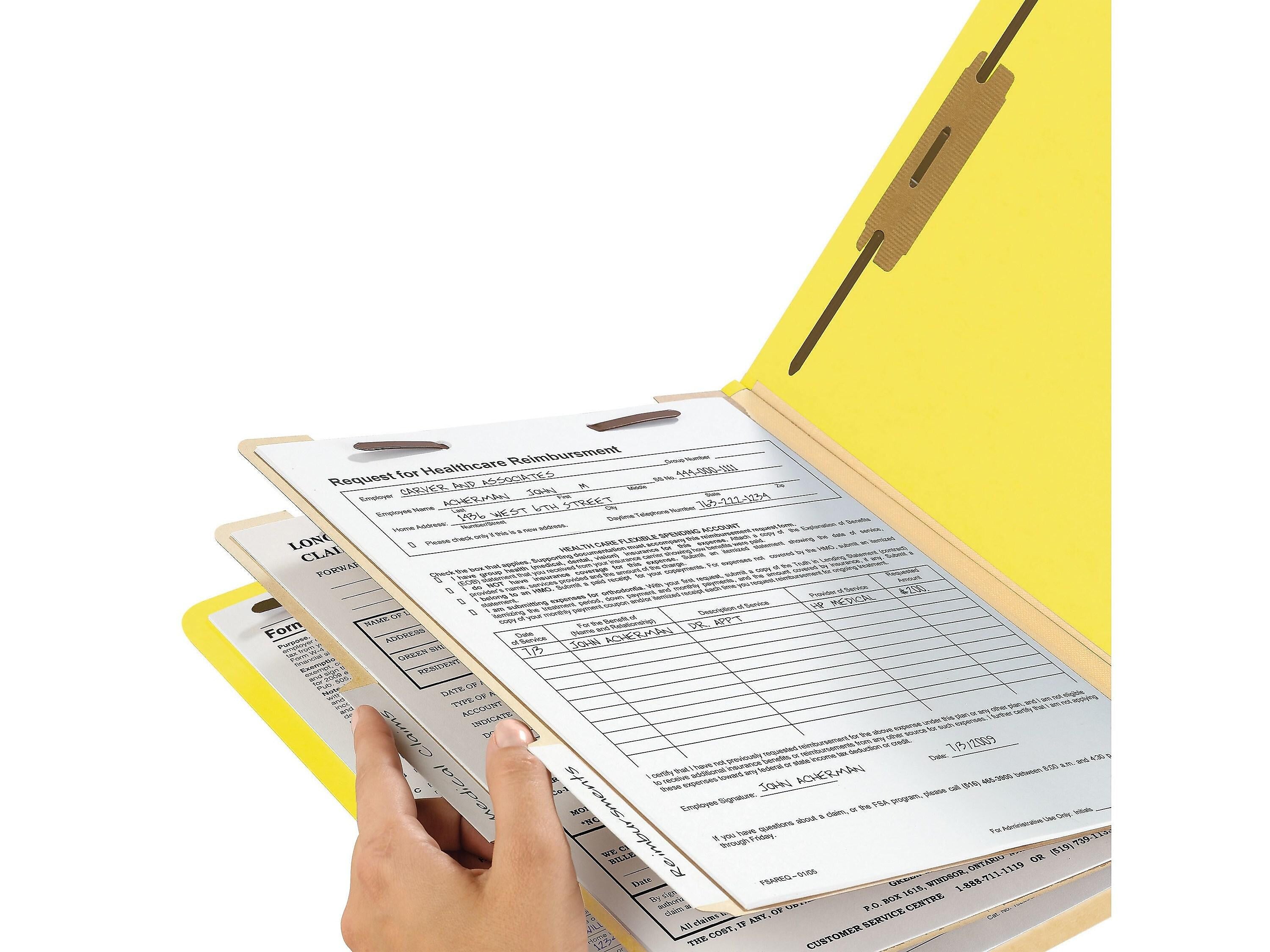 Smead Card Stock Heavy Duty Classification Folders, 2