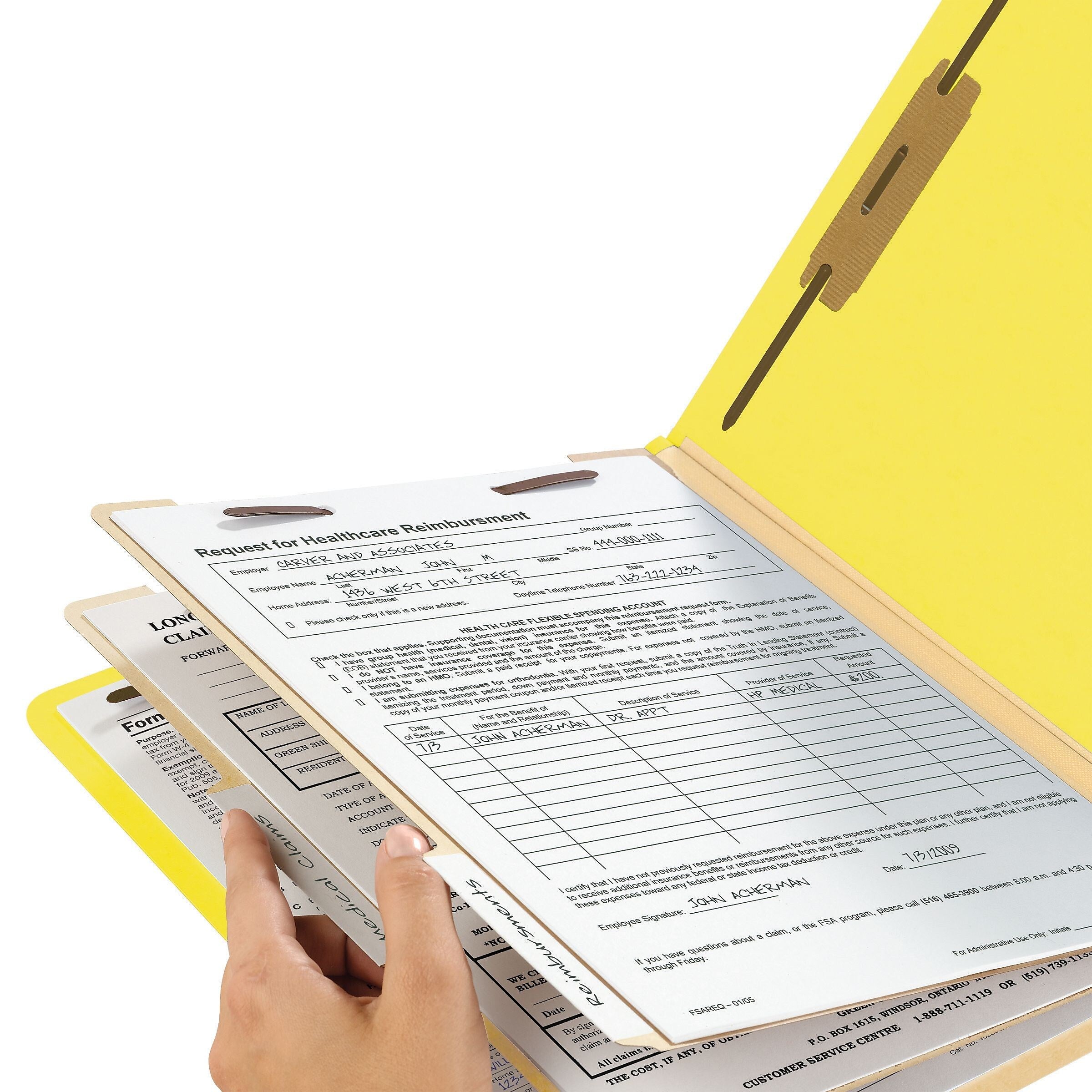 Smead Card Stock Heavy Duty Classification Folders, 2