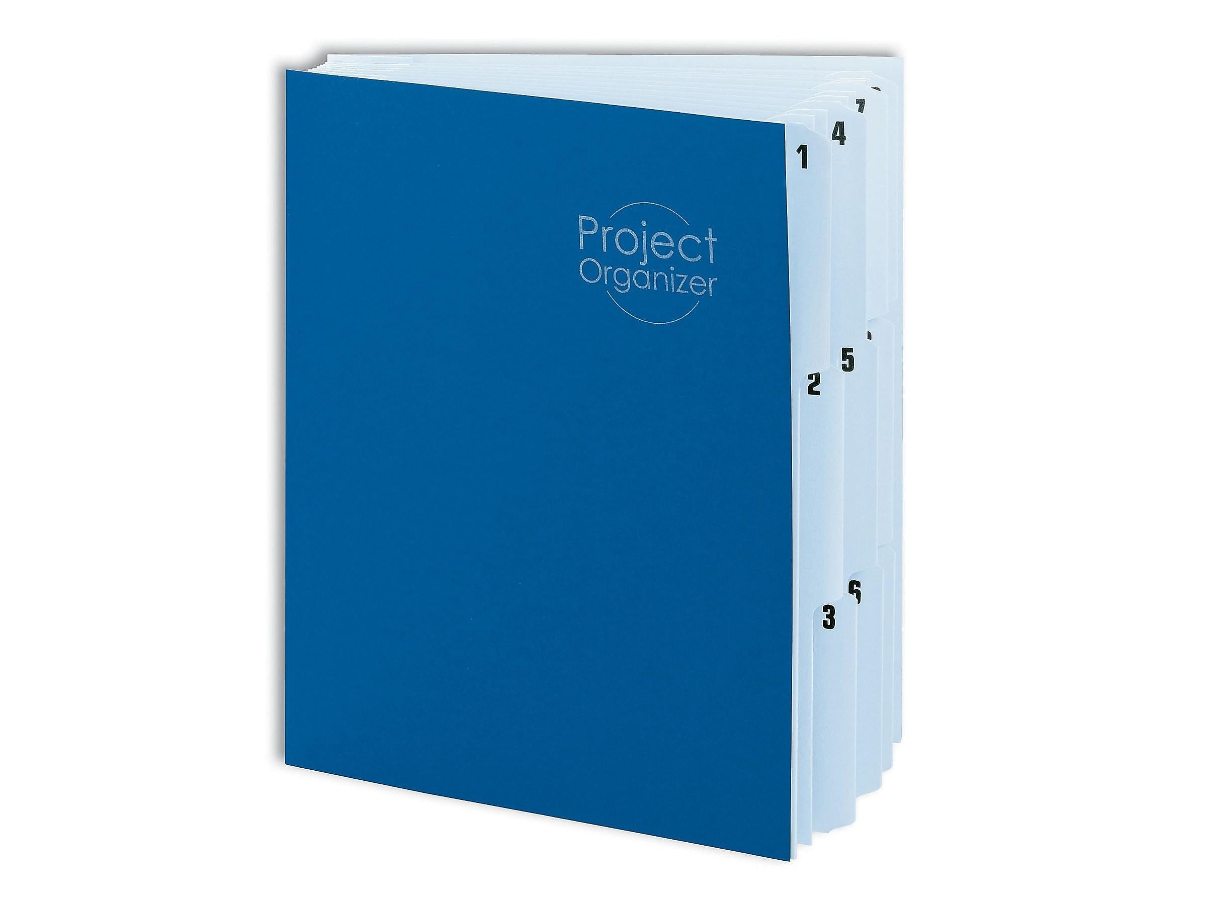 Smead Cardboard Indexed Desk File, Numerical Index, Navy/Lake Blue