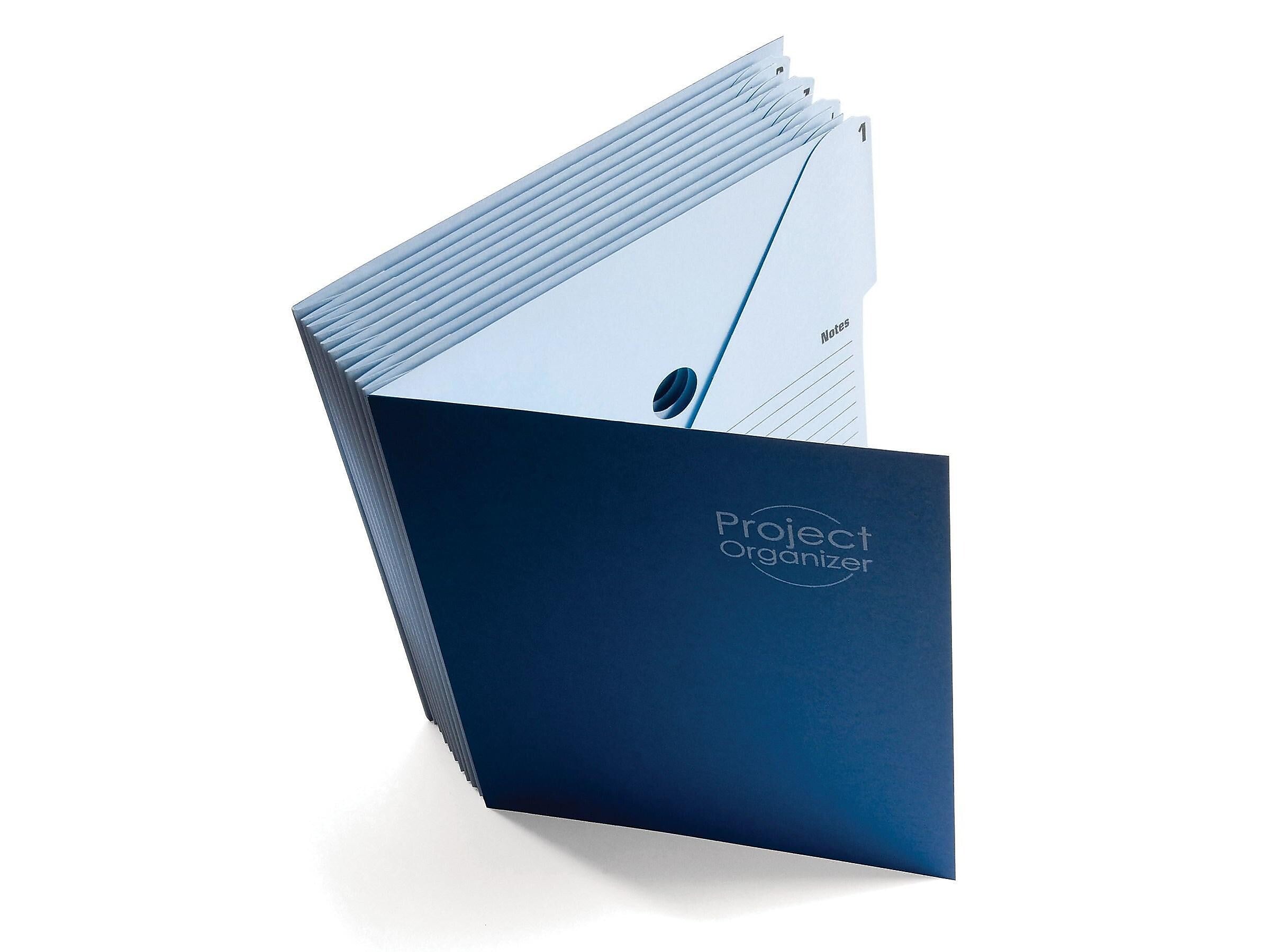 Smead Cardboard Indexed Desk File, Numerical Index, Navy/Lake Blue