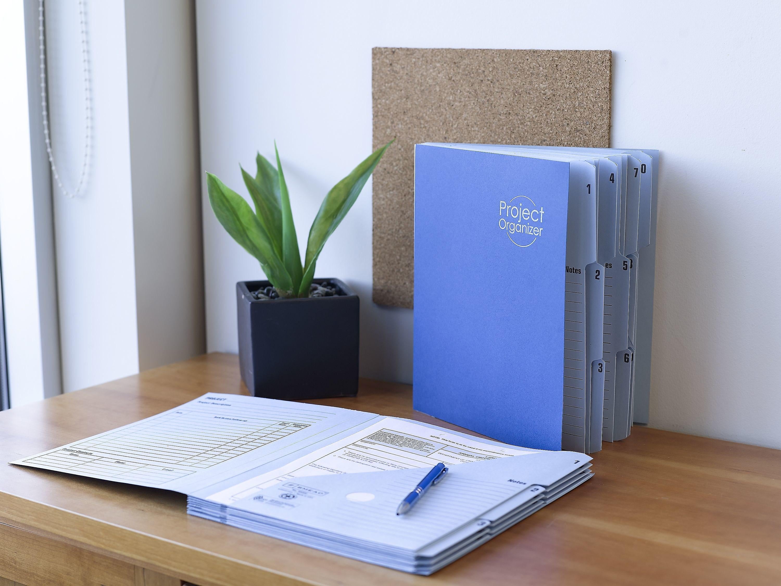 Smead Cardboard Indexed Desk File, Numerical Index, Navy/Lake Blue
