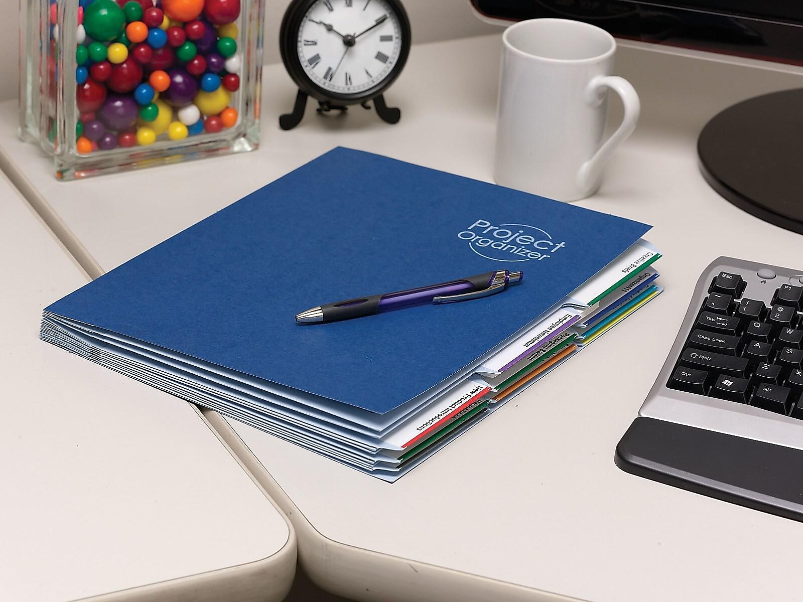 Smead Cardboard Indexed Desk File, Numerical Index, Navy/Lake Blue