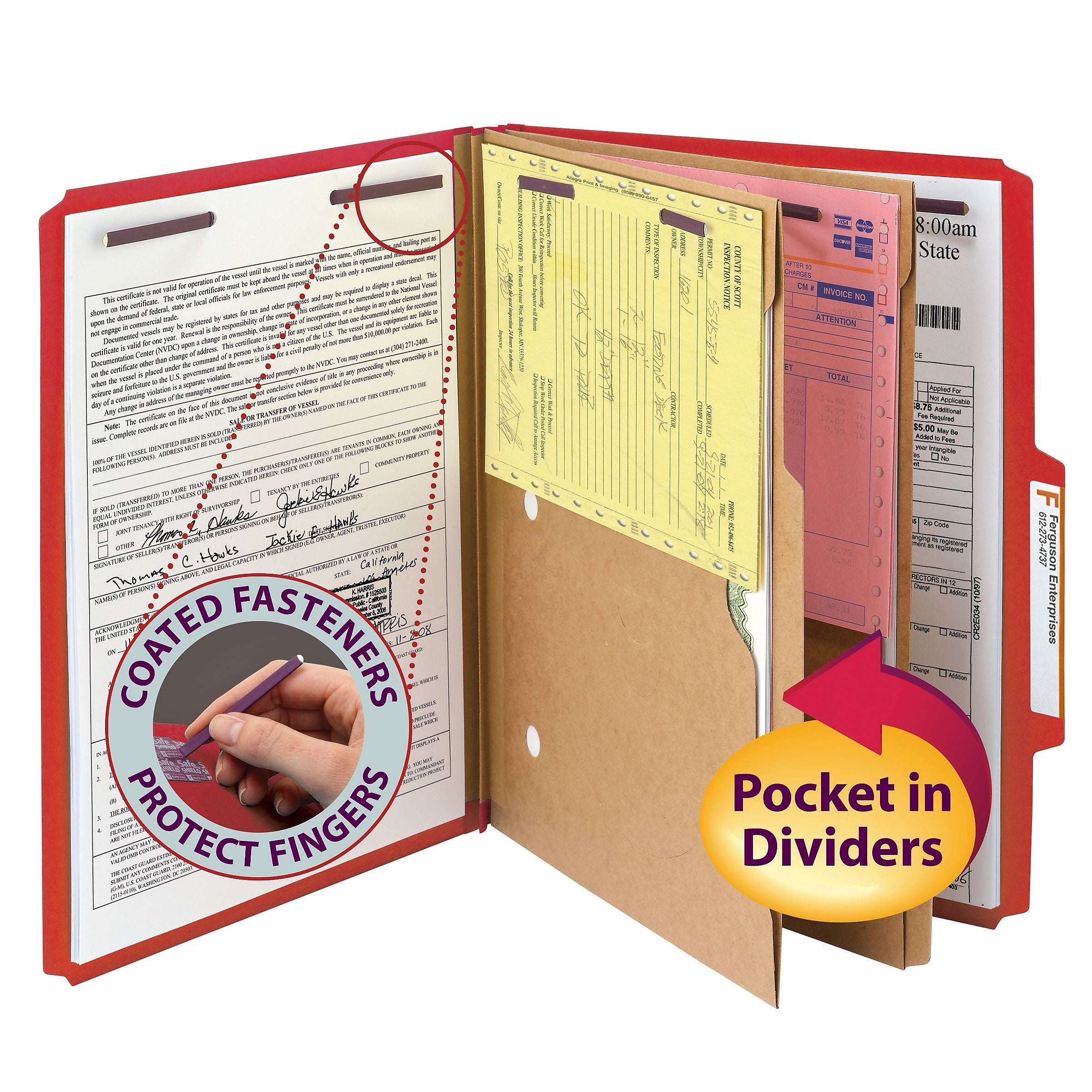 Smead Classification Folders with SafeSHIELD Fasteners, 2