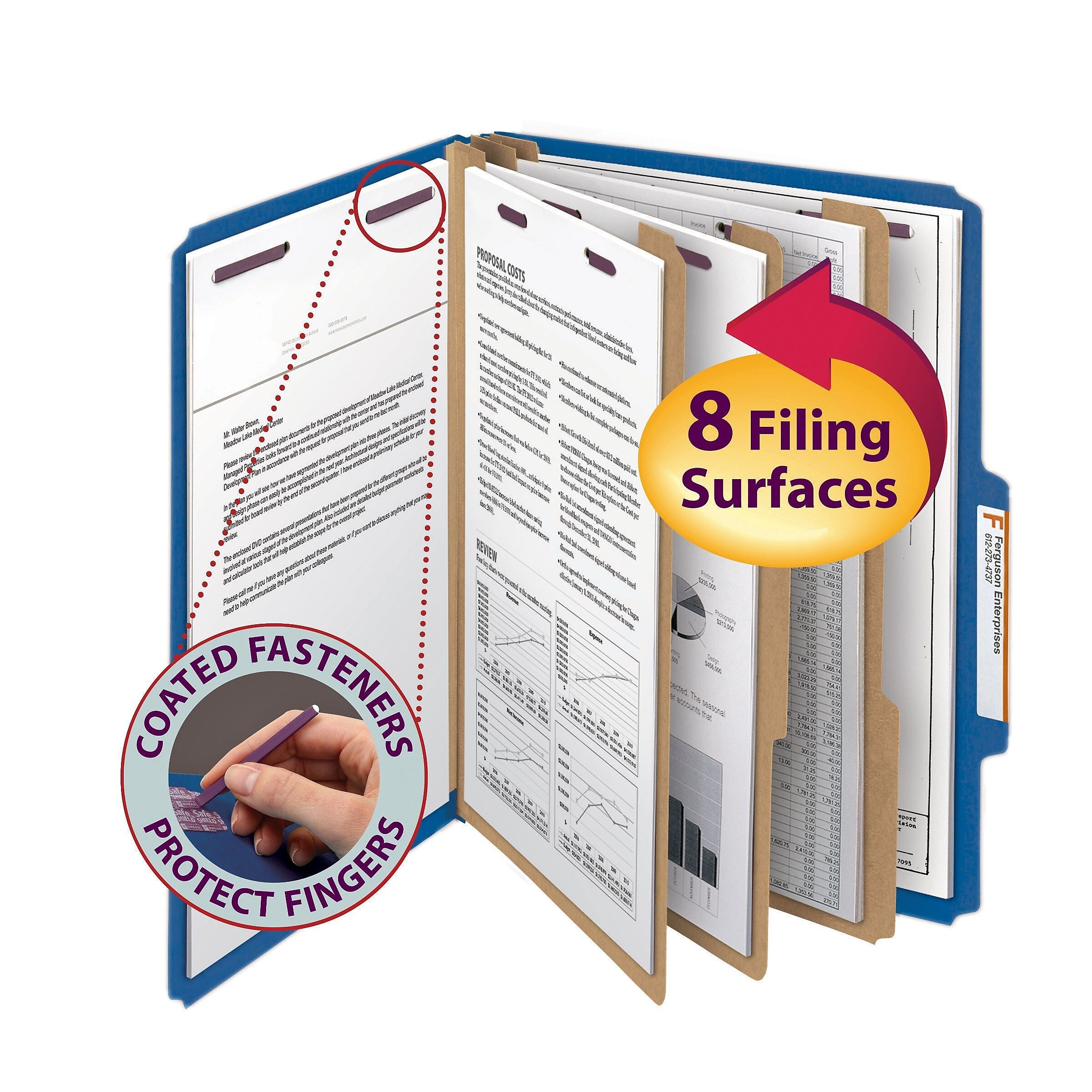Smead Classification Folders with SafeSHIELD Fasteners, 3
