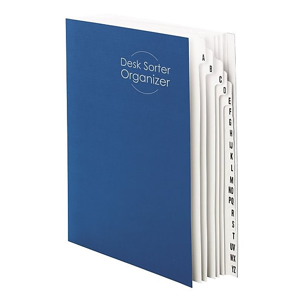 Smead Desk File/Sorter, Alphabetic , 20 Dividers, Letter Size, Blue