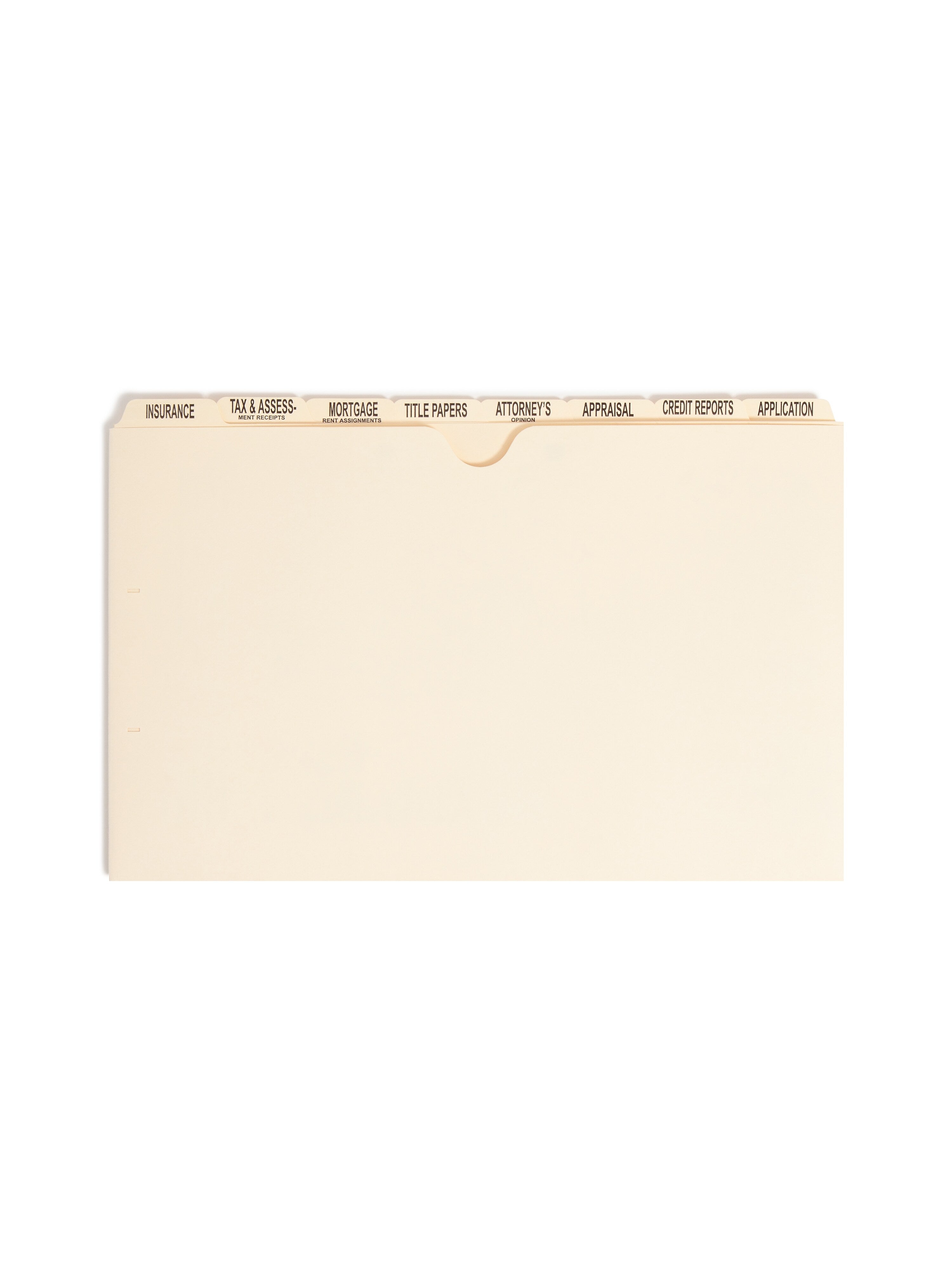 Smead Dividers for Mortgage File Folders, Manila, 8/Box