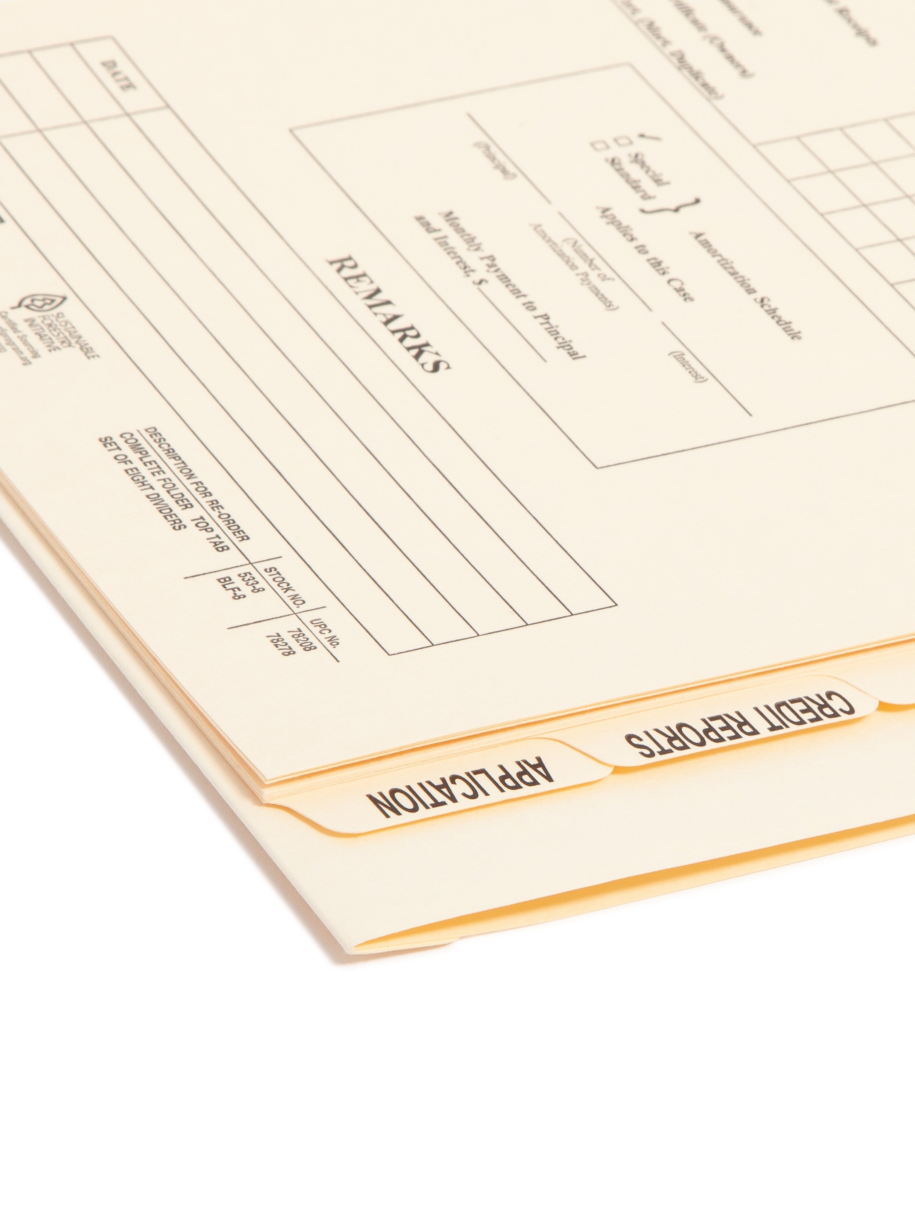 Smead Dividers for Mortgage File Folders, Manila, 8/Box