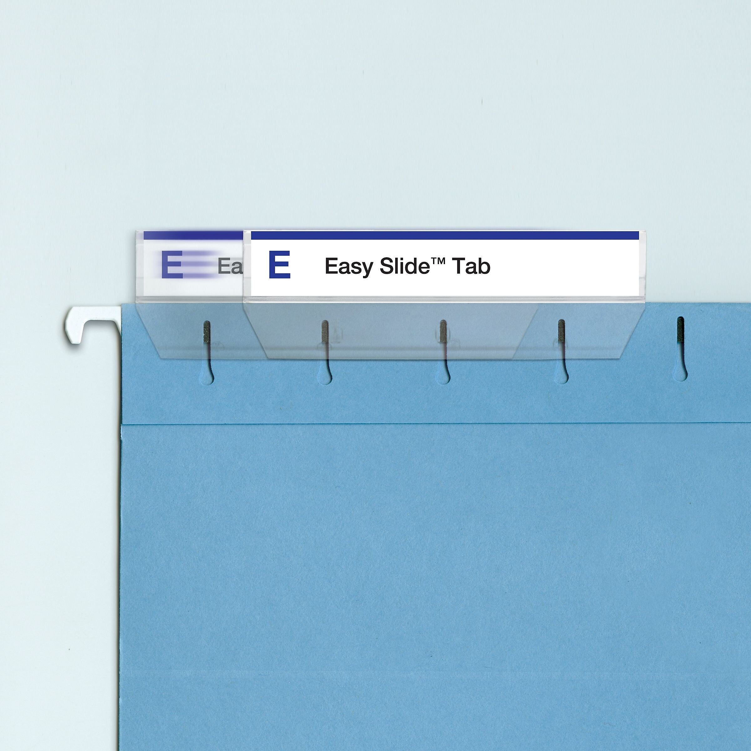 Smead Easy Slide™ Tab, 1/3-Cut, Clear, 18/Pack