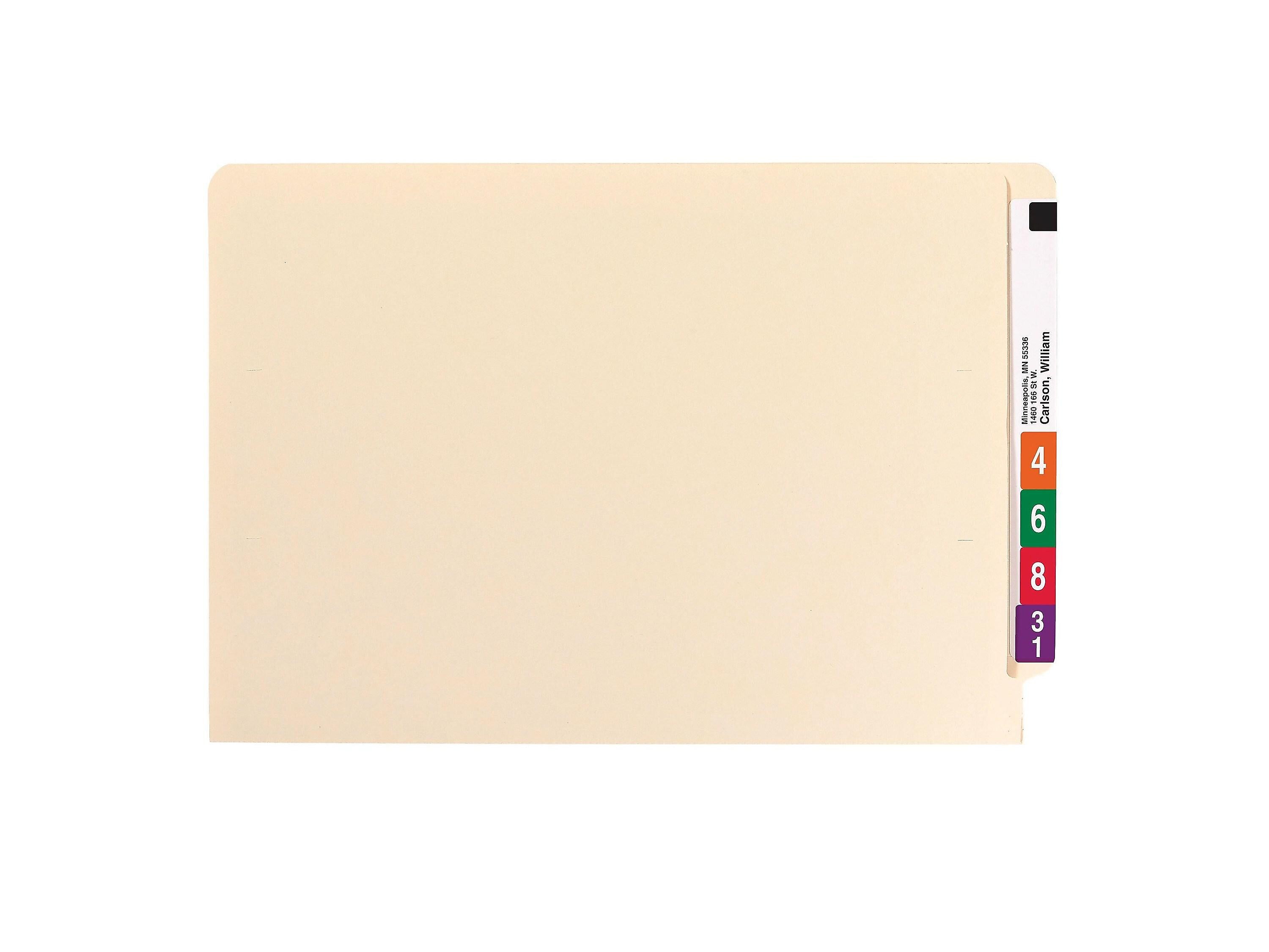 Smead End Tab Classification Folders, Shelf-Master Reinforced Straight-Cut Tab, Legal Size, Manila, 50/Box