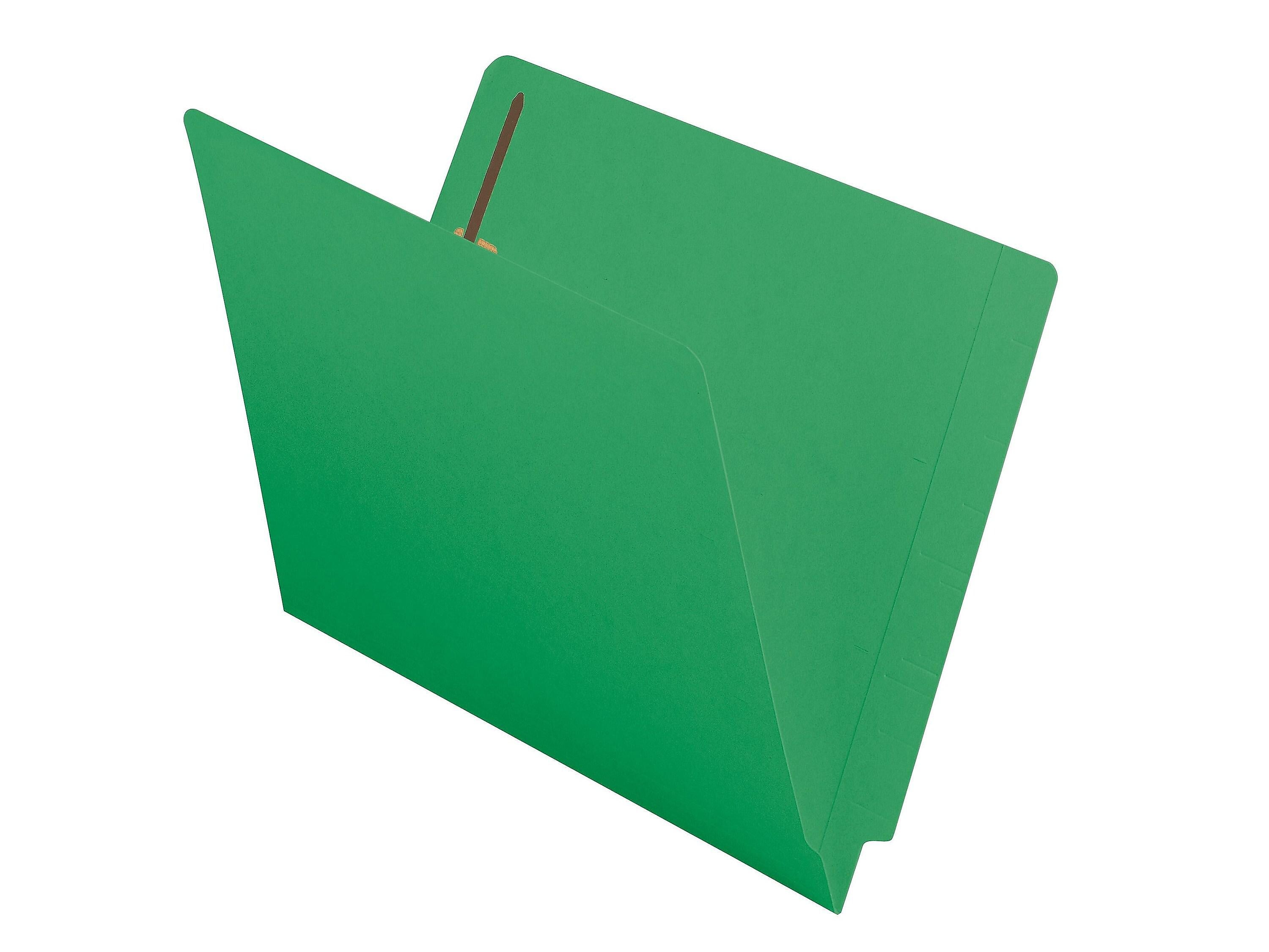 Smead End Tab Classification Folders, Shelf-Master Reinforced Straight-Cut Tab, Letter Size, Green, 50/Box