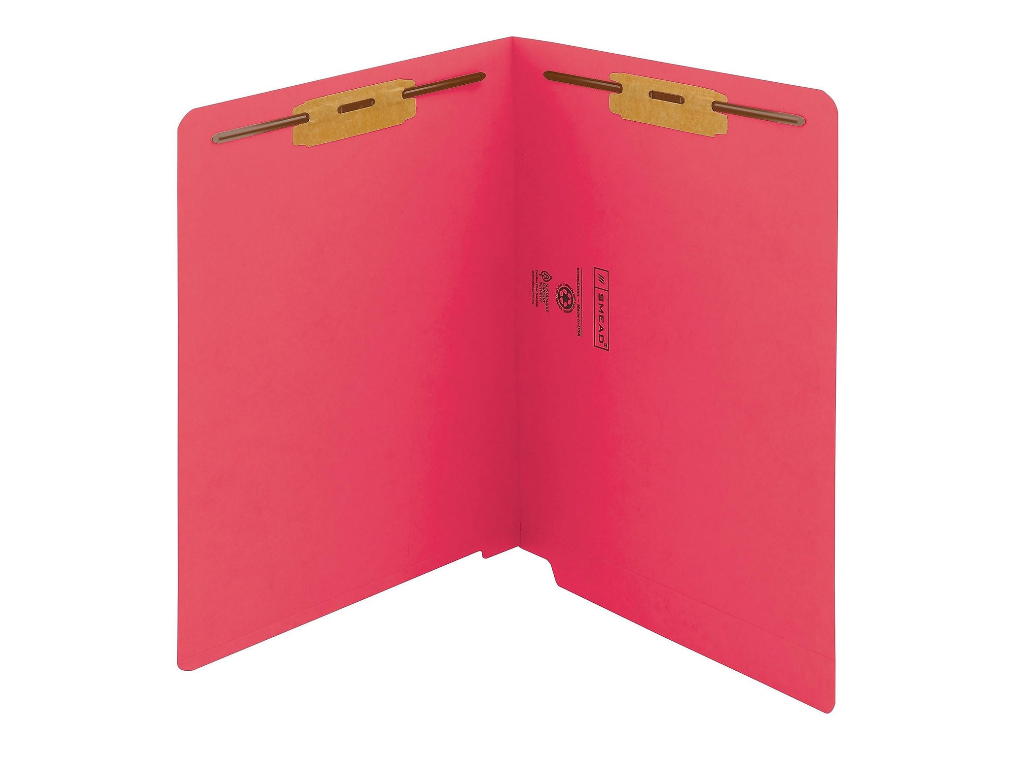Smead End Tab Classification Folders, Shelf-Master Reinforced Straight-Cut Tab, Letter Size, Red, 50/Box