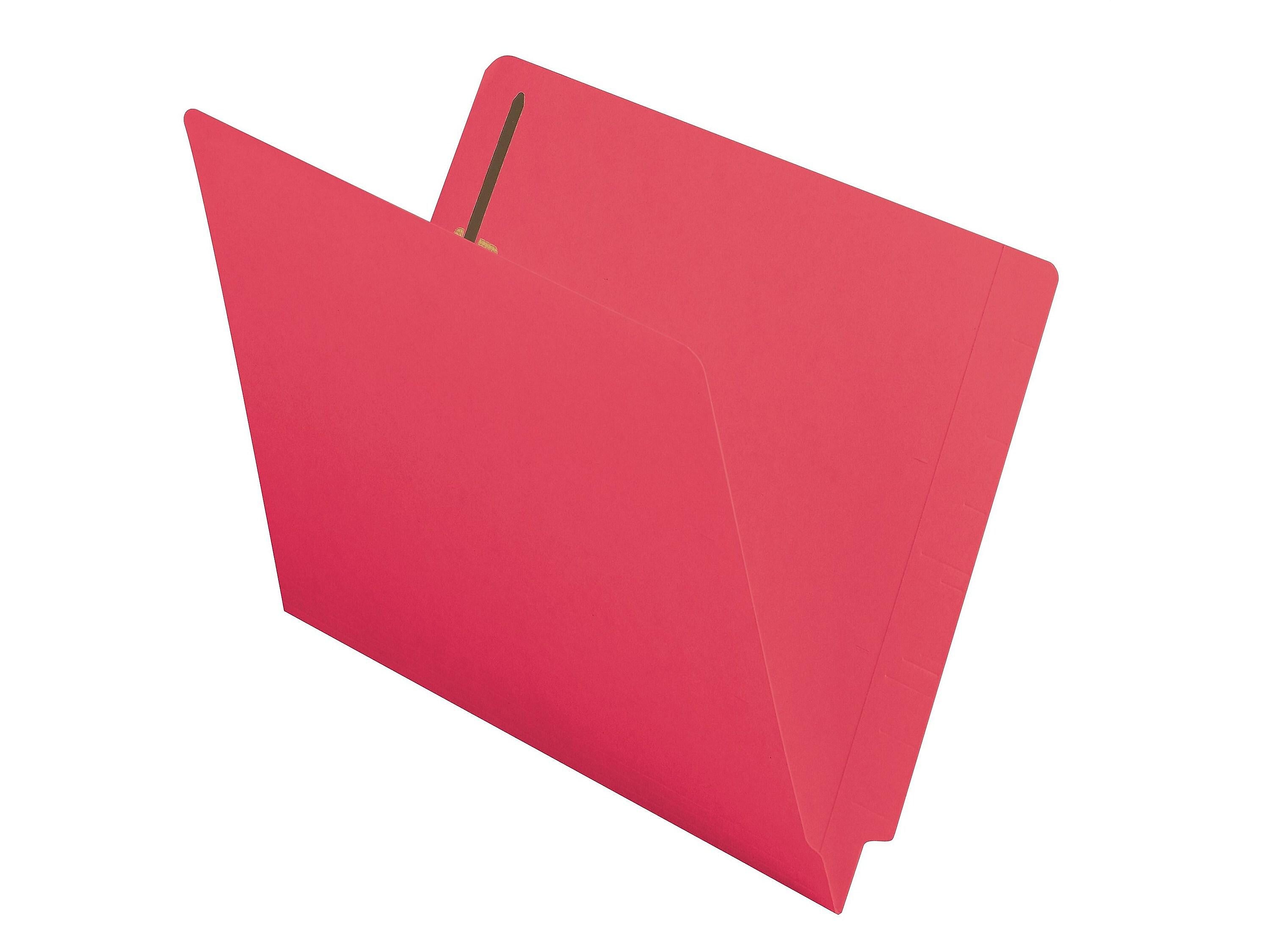 Smead End Tab Classification Folders, Shelf-Master Reinforced Straight-Cut Tab, Letter Size, Red, 50/Box