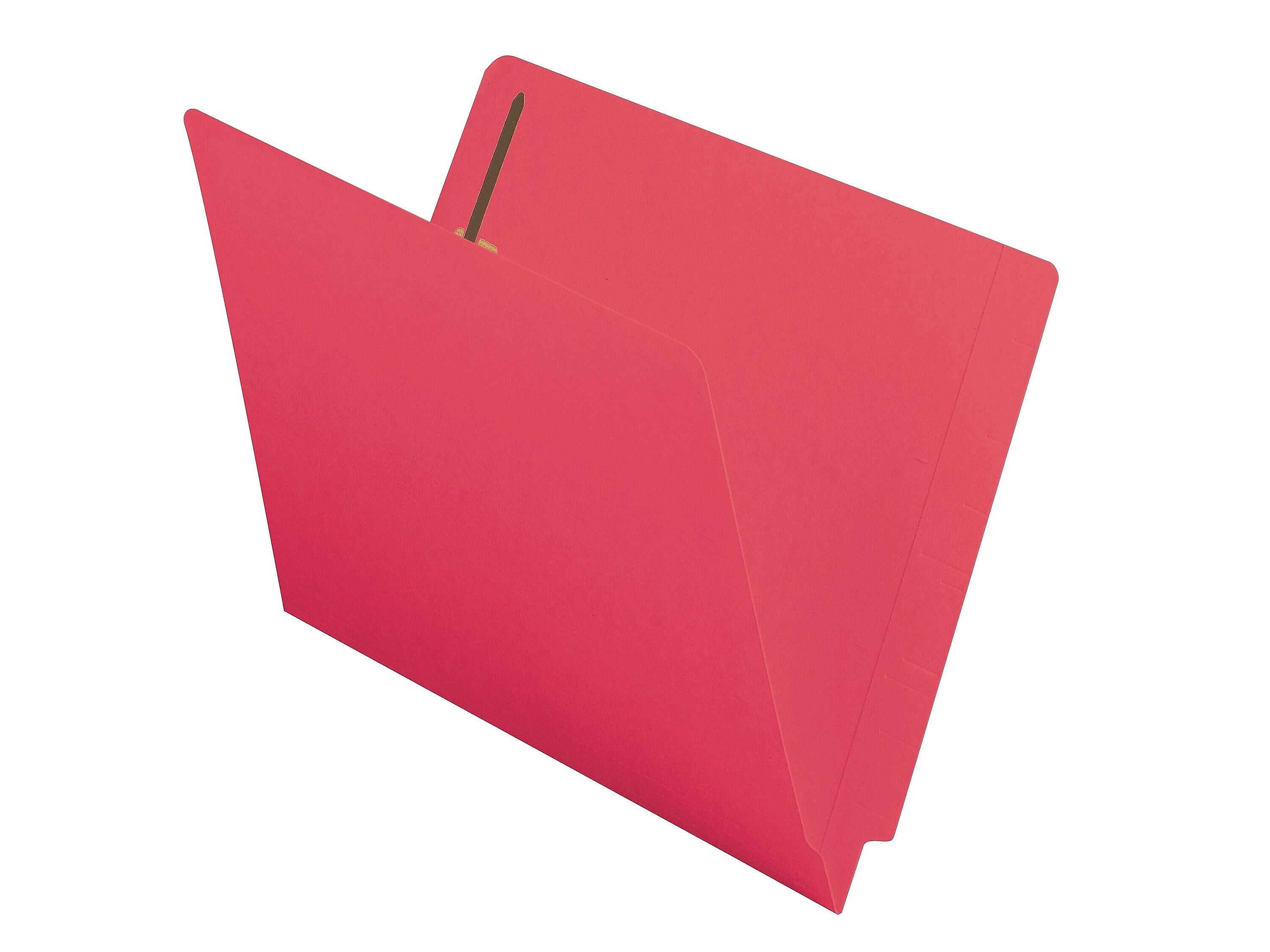 Smead End Tab Classification Folders, Shelf-Master Reinforced Straight-Cut Tab, Letter Size, Red, 50/Box