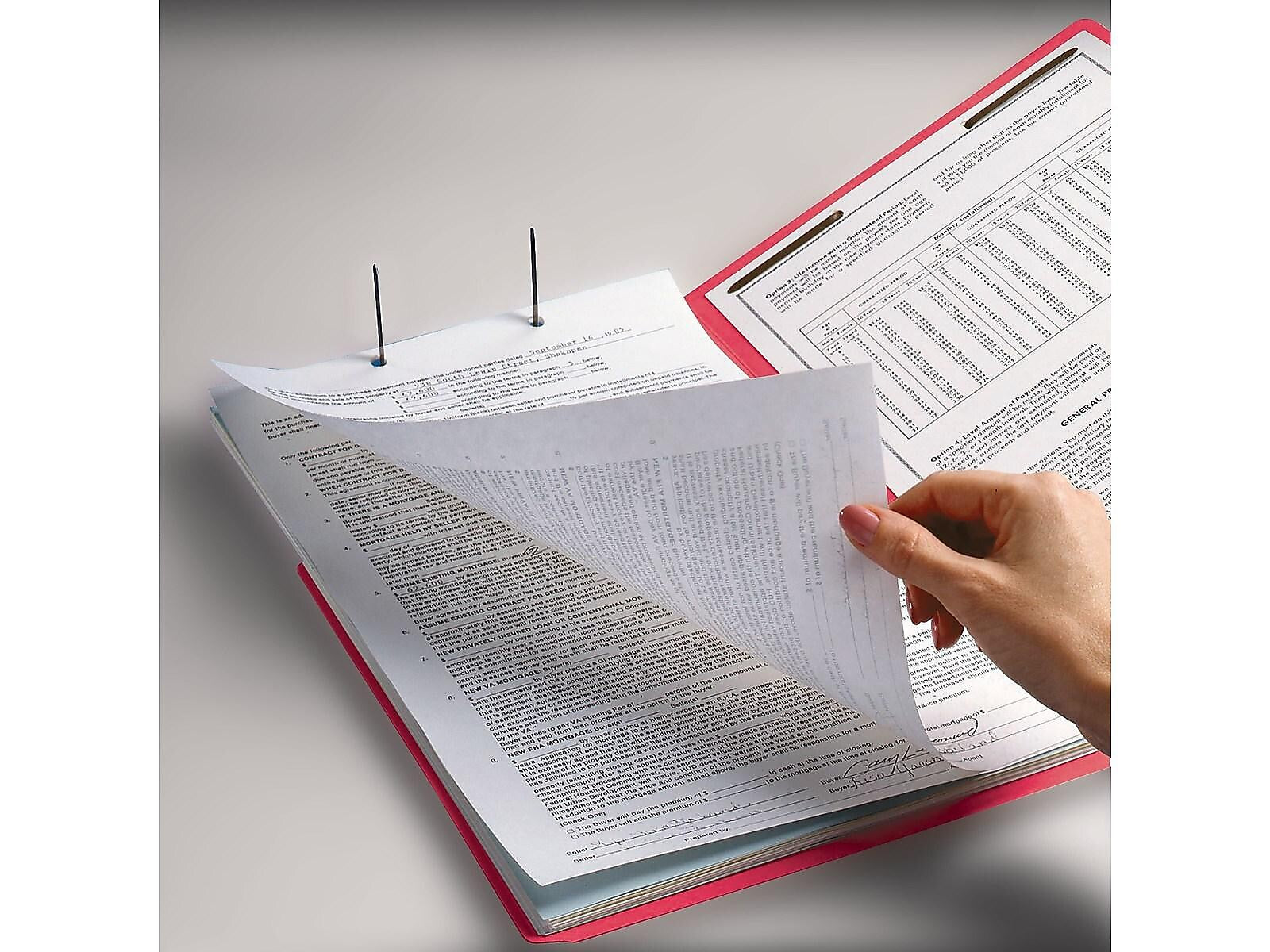 Smead End Tab Classification Folders, Shelf-Master Reinforced Straight-Cut Tab, Letter Size, Red, 50/Box