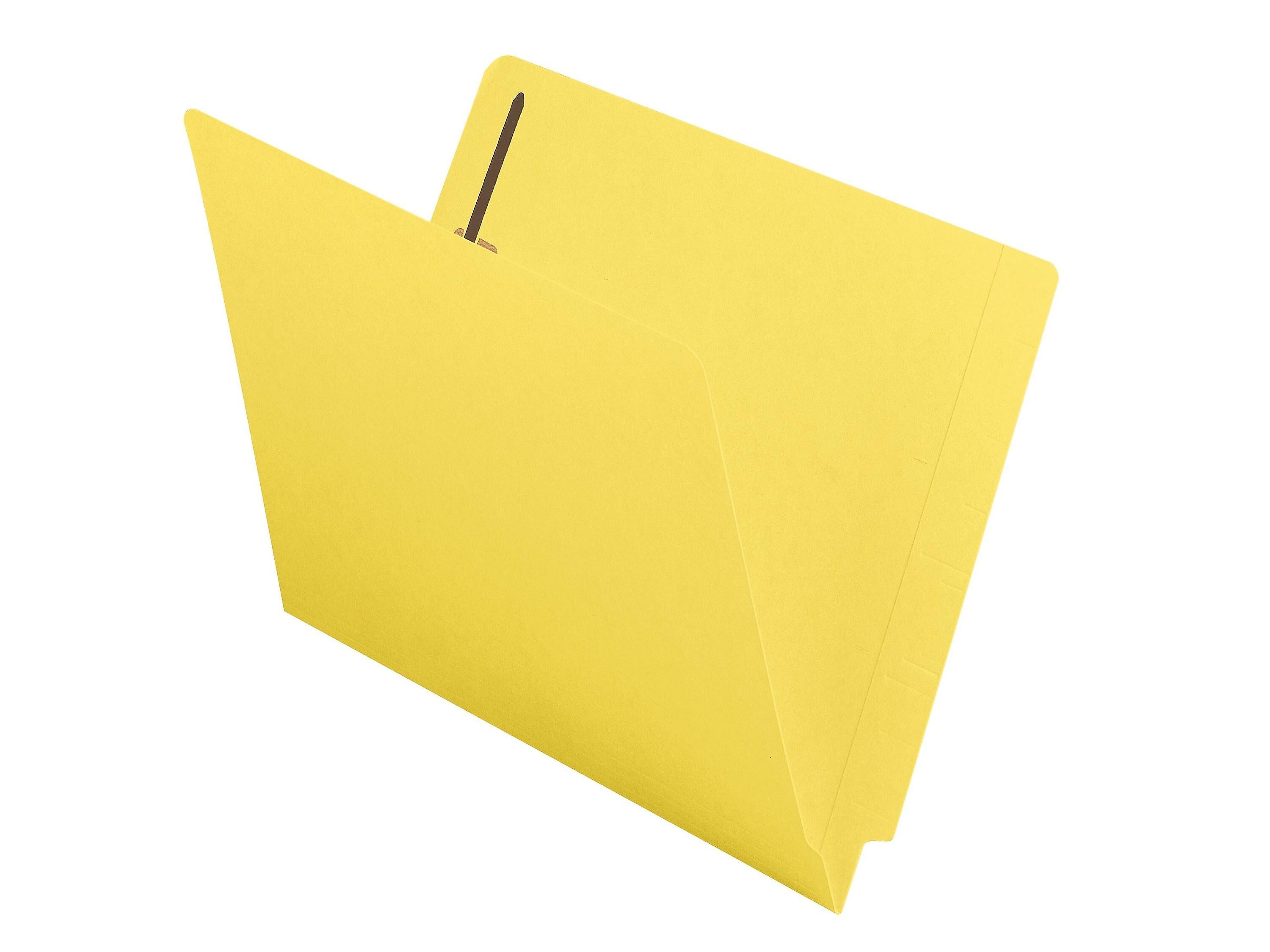 Smead End Tab Classification Folders, Shelf-Master Reinforced Straight-Cut Tab, Letter Size, Yellow, 50/Box
