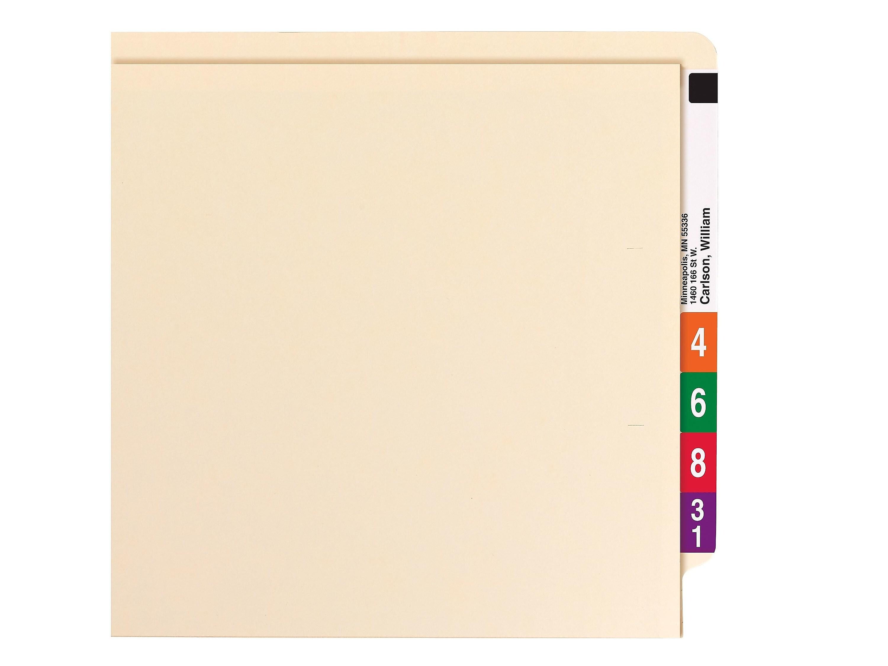 Smead End Tab Classification Folders, Straight-Cut Tab, Letter Size, Manila, 50/Box