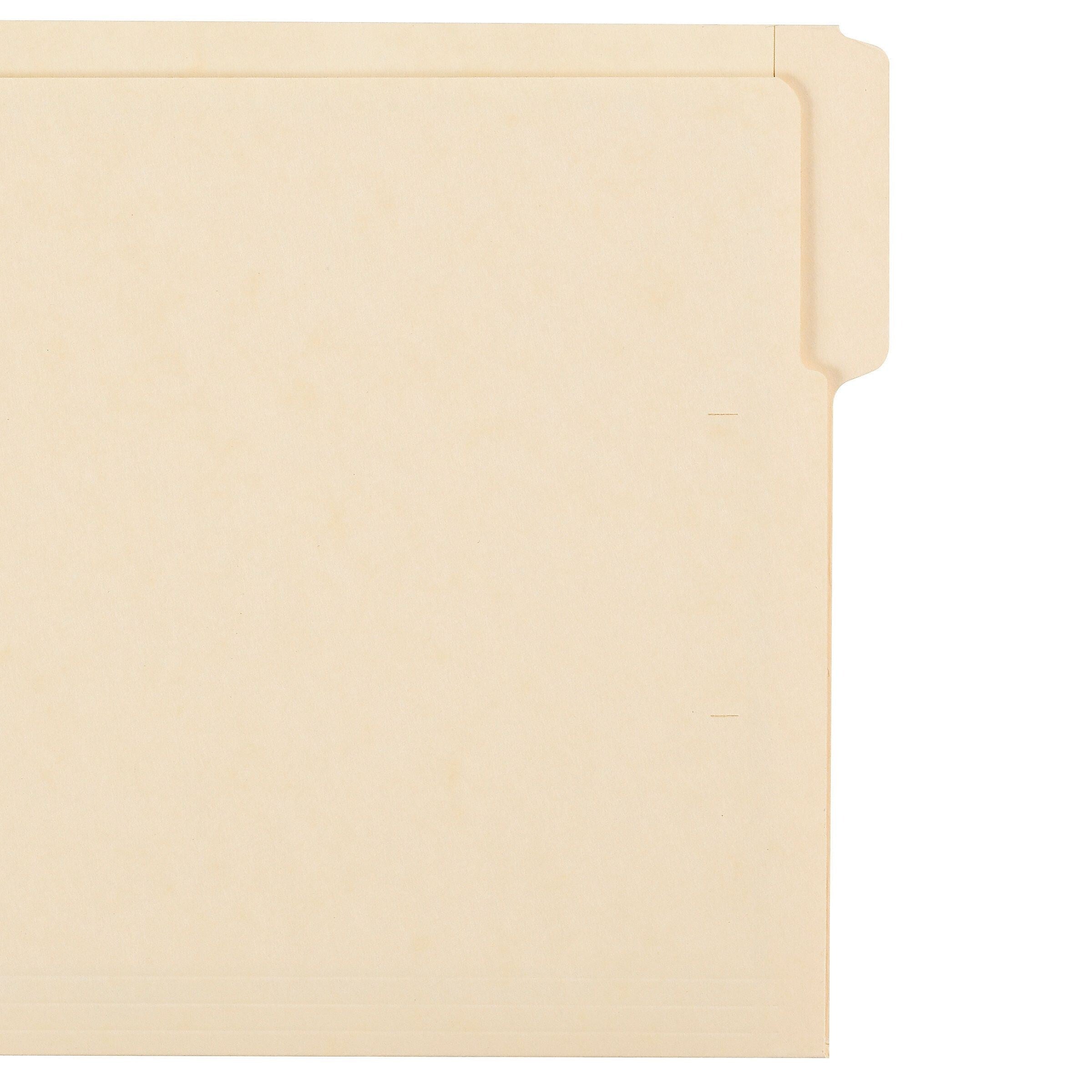Smead End Tab File Folder, Shelf-Master Reinforced 1/3-Cut Tab, Letter Size, Manila, 100/Box