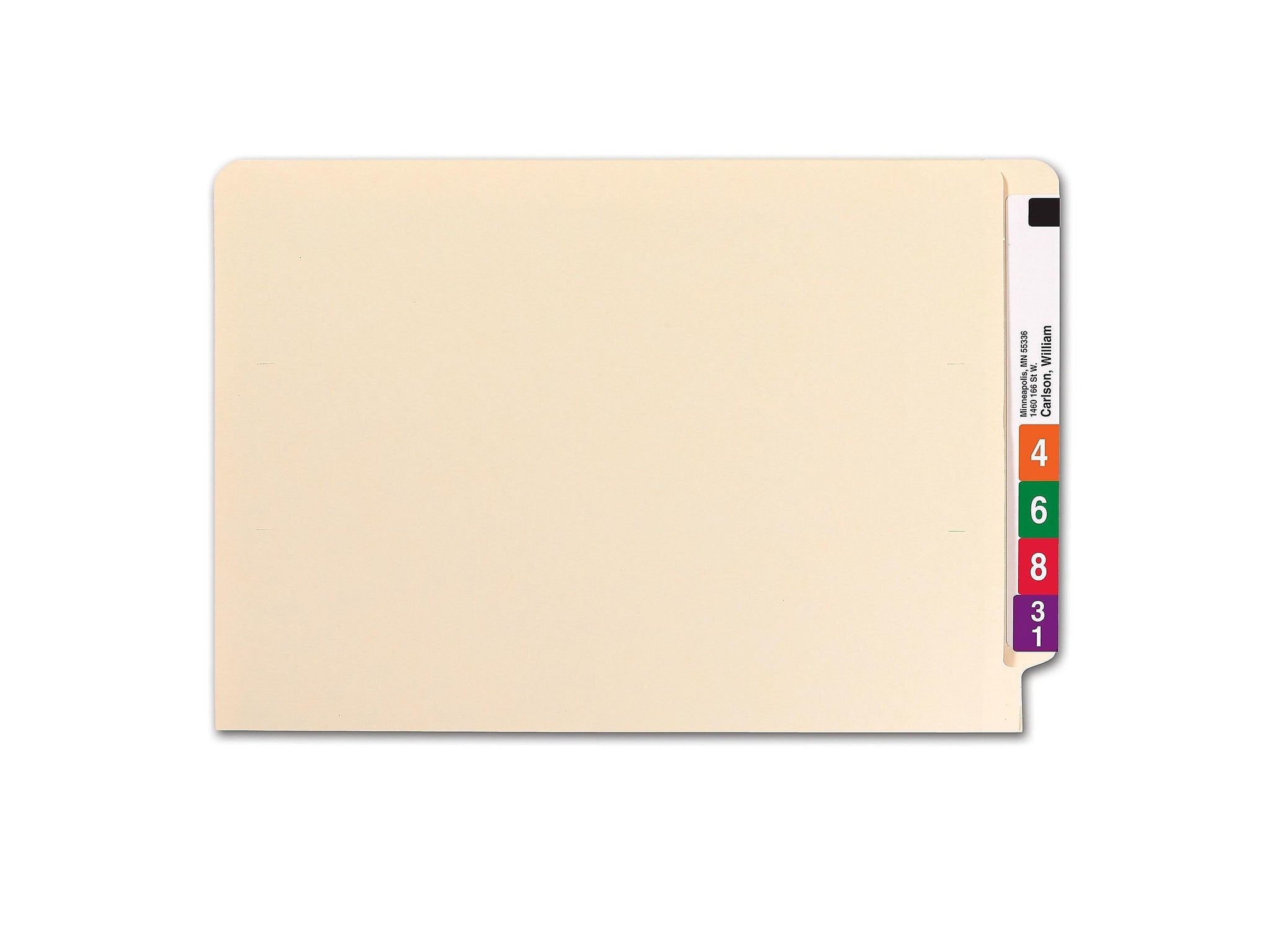 Smead End Tab File Folder, Shelf-Master Reinforced Straight-Cut Tab, Legal Size, Manila, 100/Box